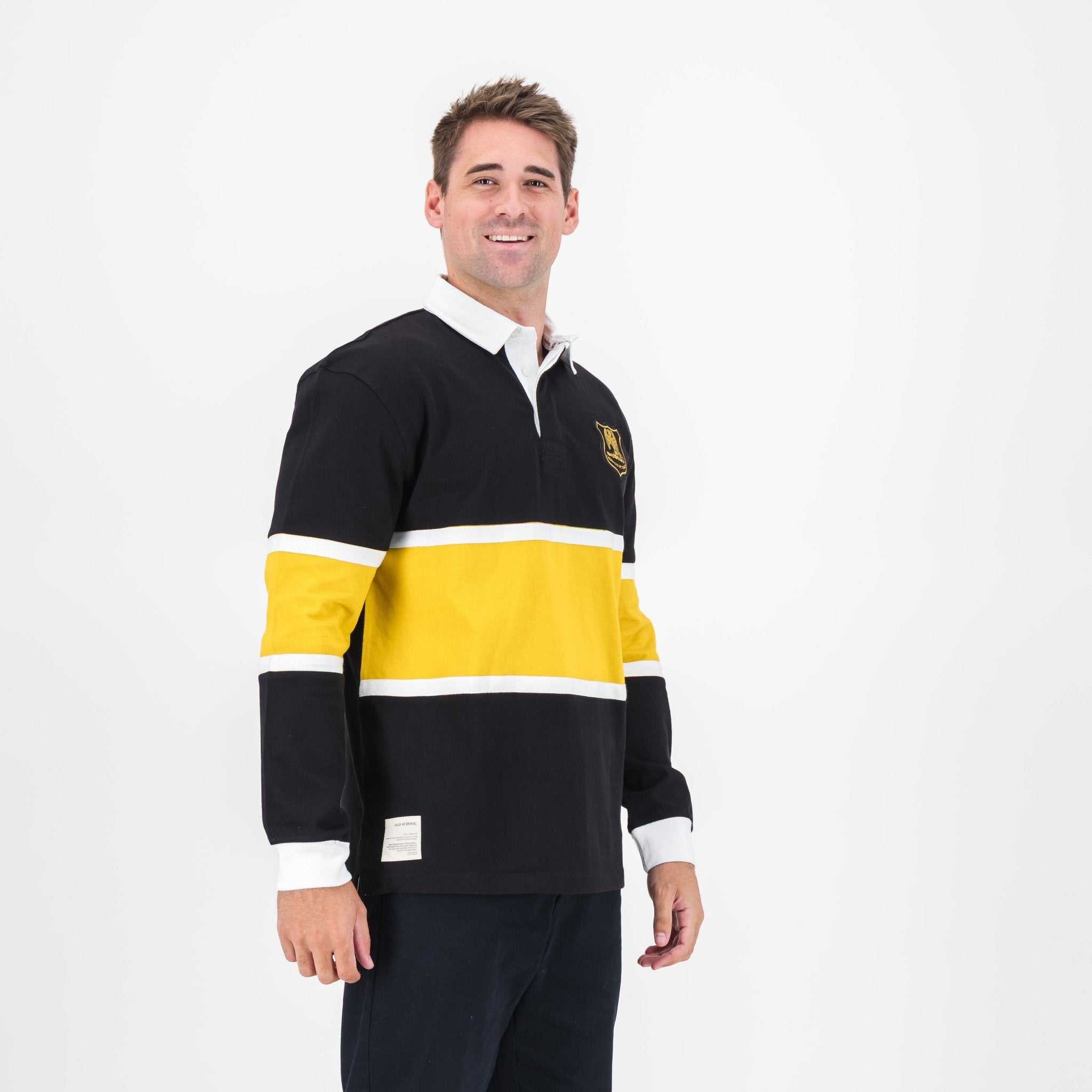 Schools St Johns DSG Cut & Sew LS Rugby Jersey - Black - Old School