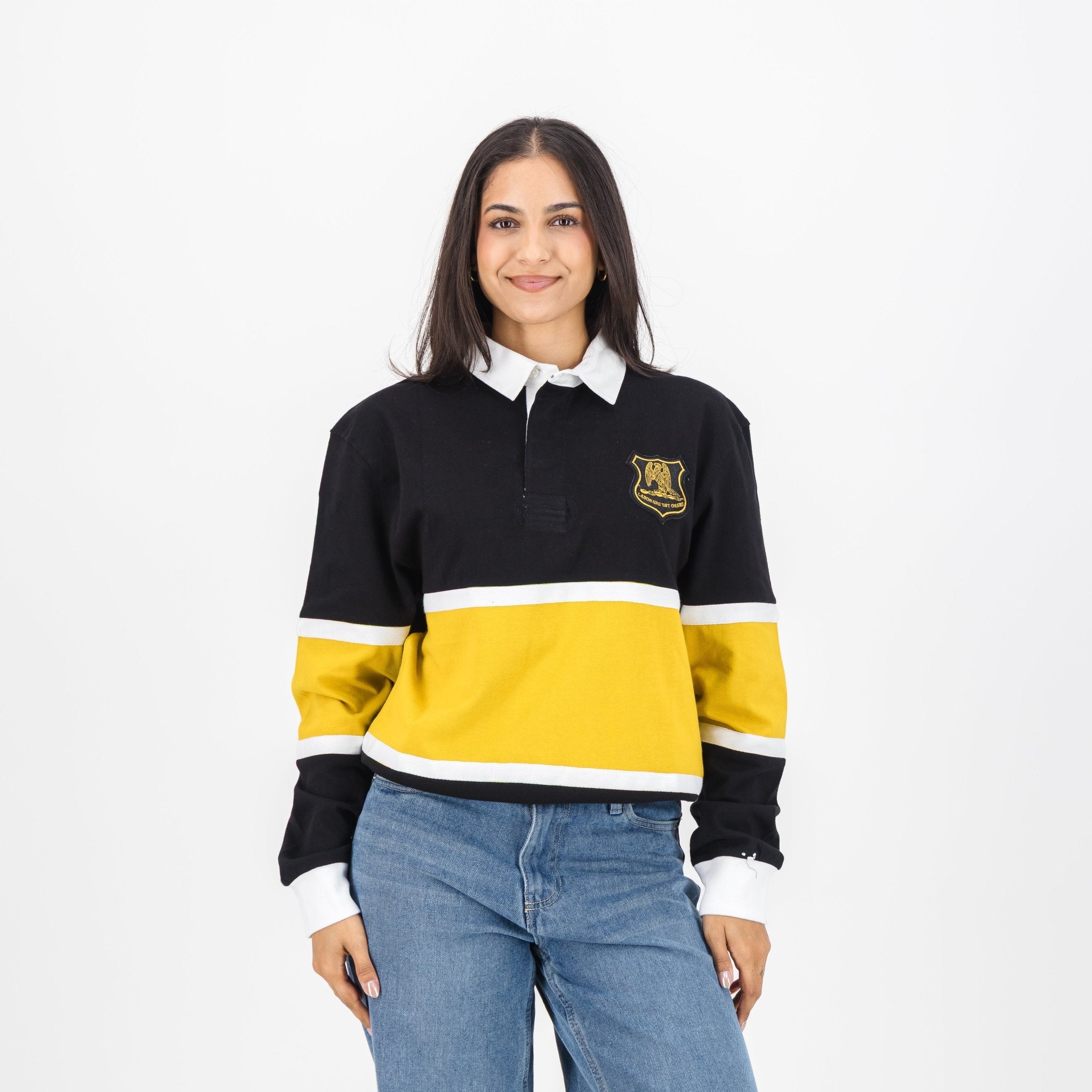Schools St Johns DSG Cut & Sew LS Rugby Jersey - Black - Old School
