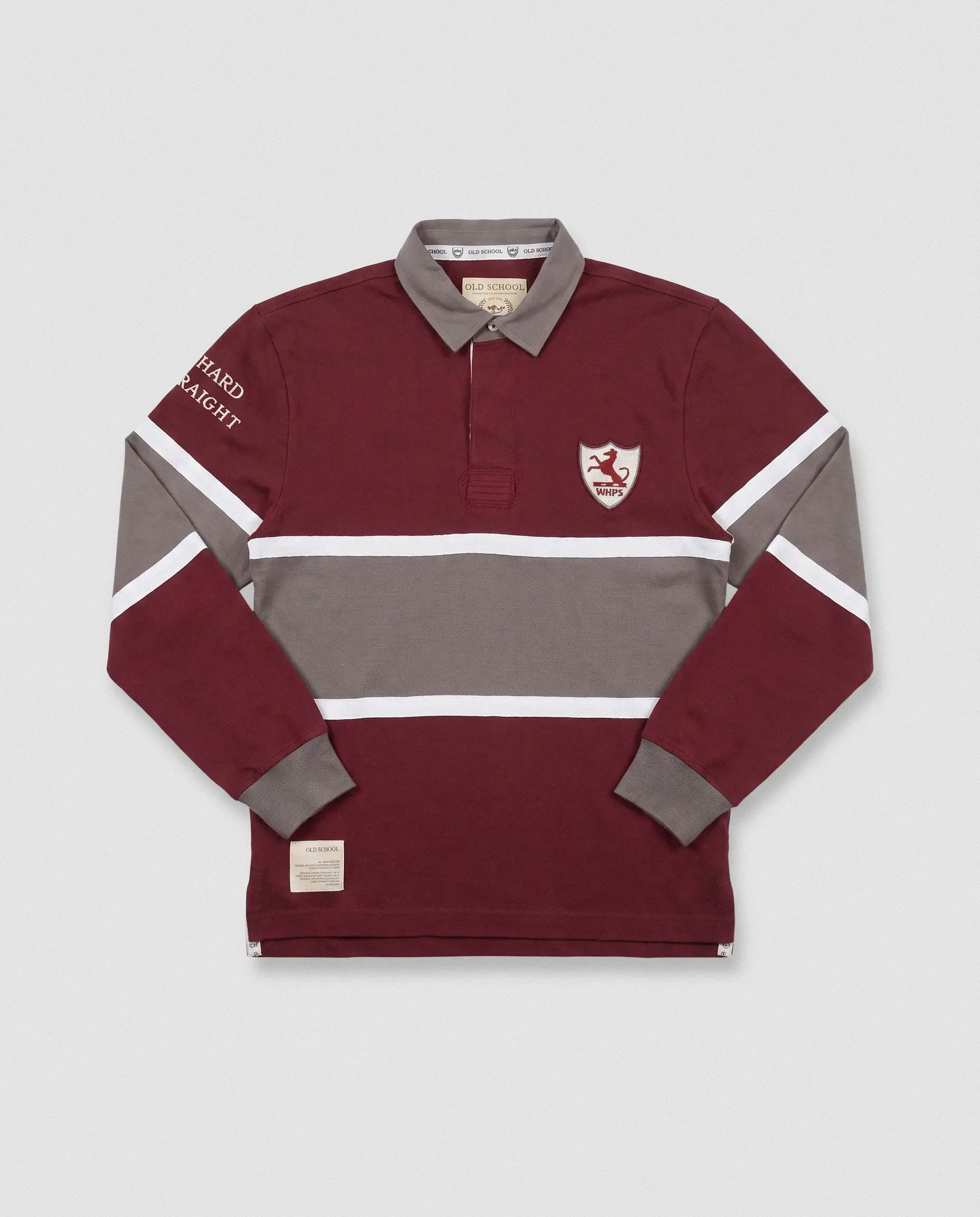 Schools Waterkloof House Long Sleeve Rugby Jersey Cut & Sew Maroon