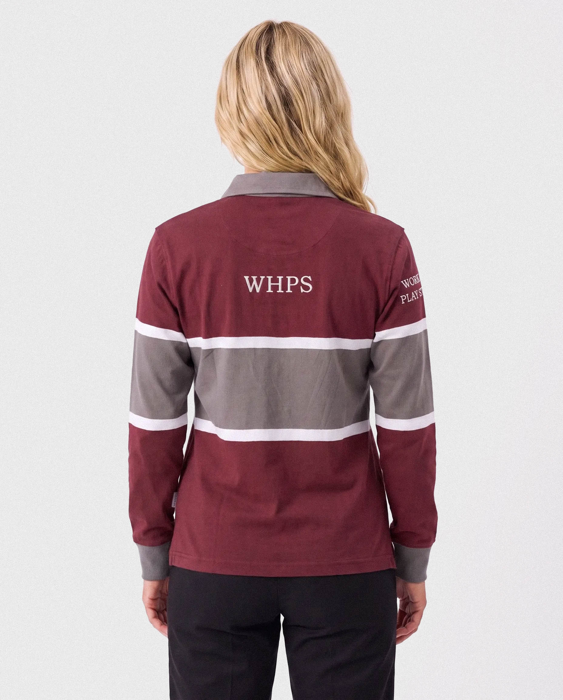 Schools Waterkloof House Long Sleeve Rugby Jersey Cut & Sew Maroon