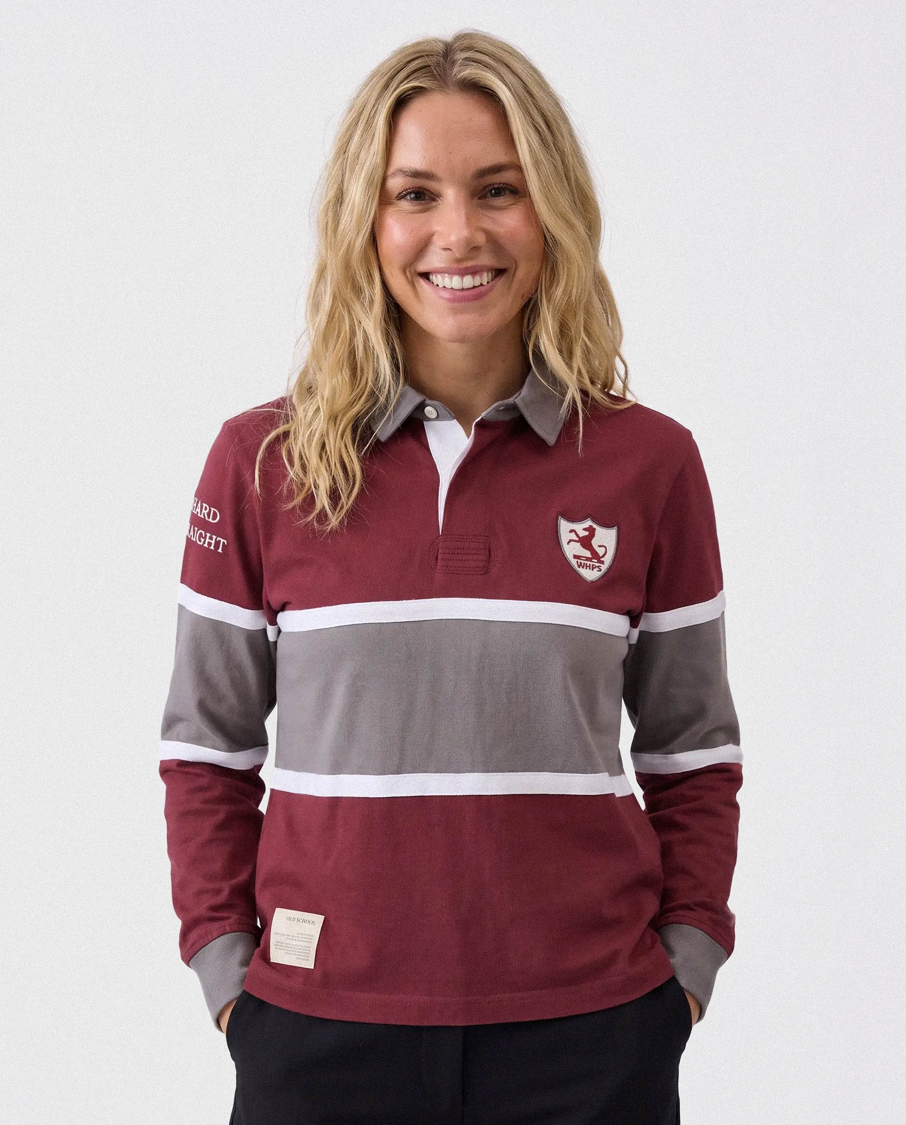 Schools Waterkloof House Long Sleeve Rugby Jersey Cut & Sew Maroon