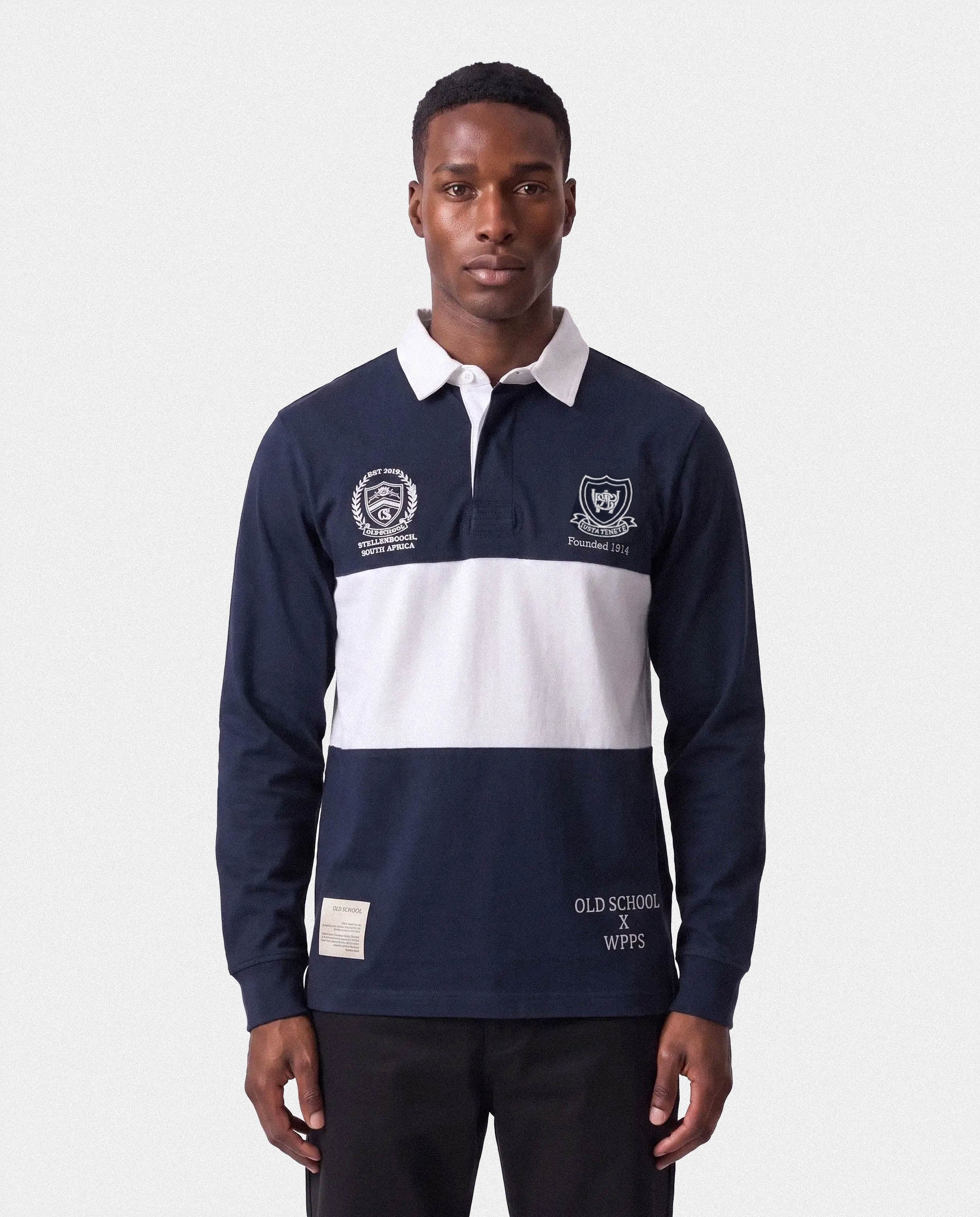 Schools Western Province Preparatory Long Sleeve Rugby Jersey Cut & Sew Navy