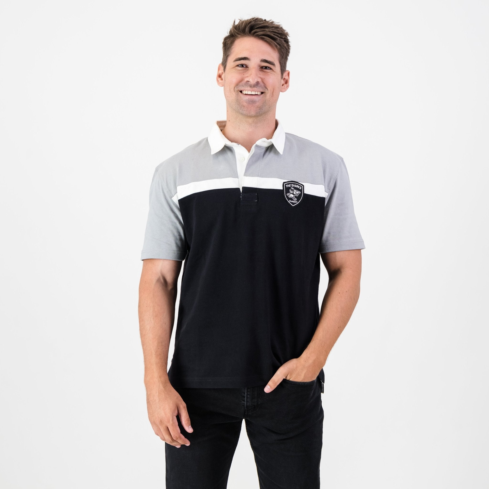 Sharks Short Sleeve Polo Jersey - Old School