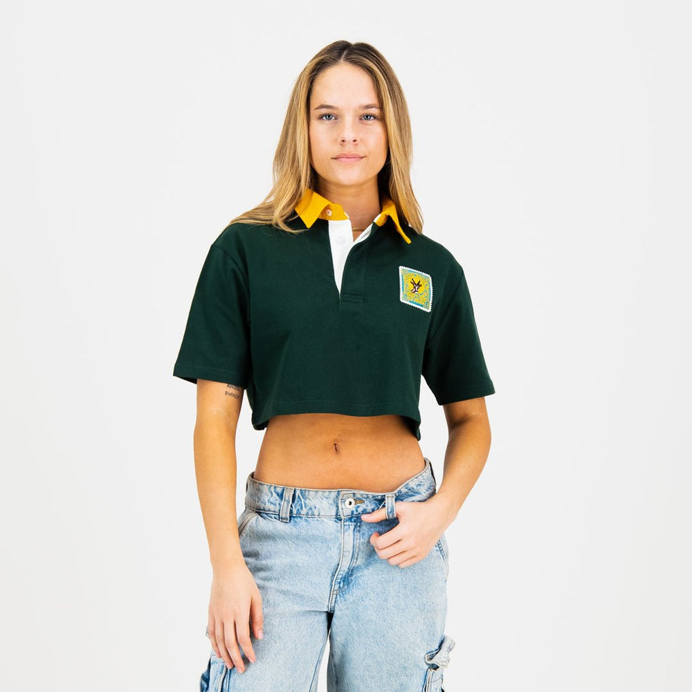 South African Supporters Crop Short Sleeve Jersey - Old School