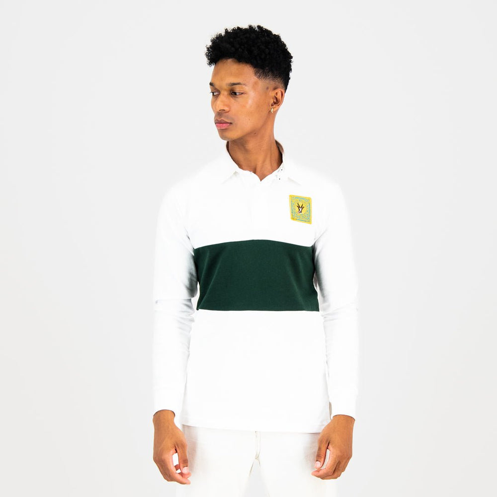 South African Supporters Long Sleeve Jersey - White - Old School