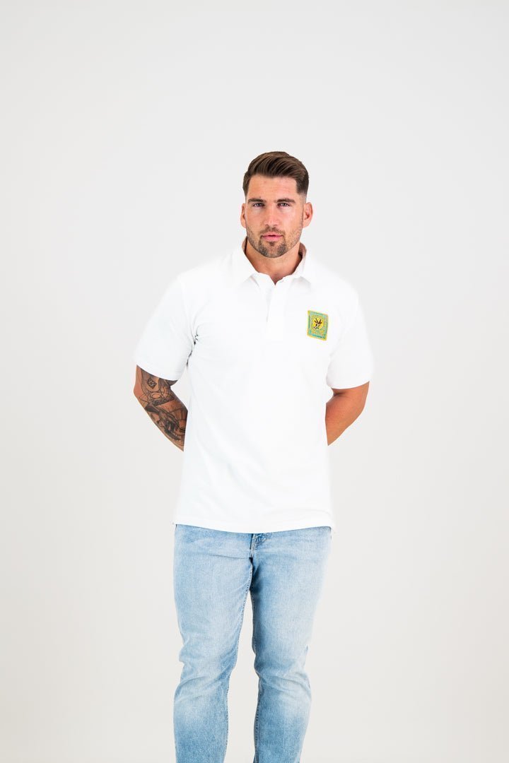 South African Supporters Short Sleeve Jersey - White - Old School