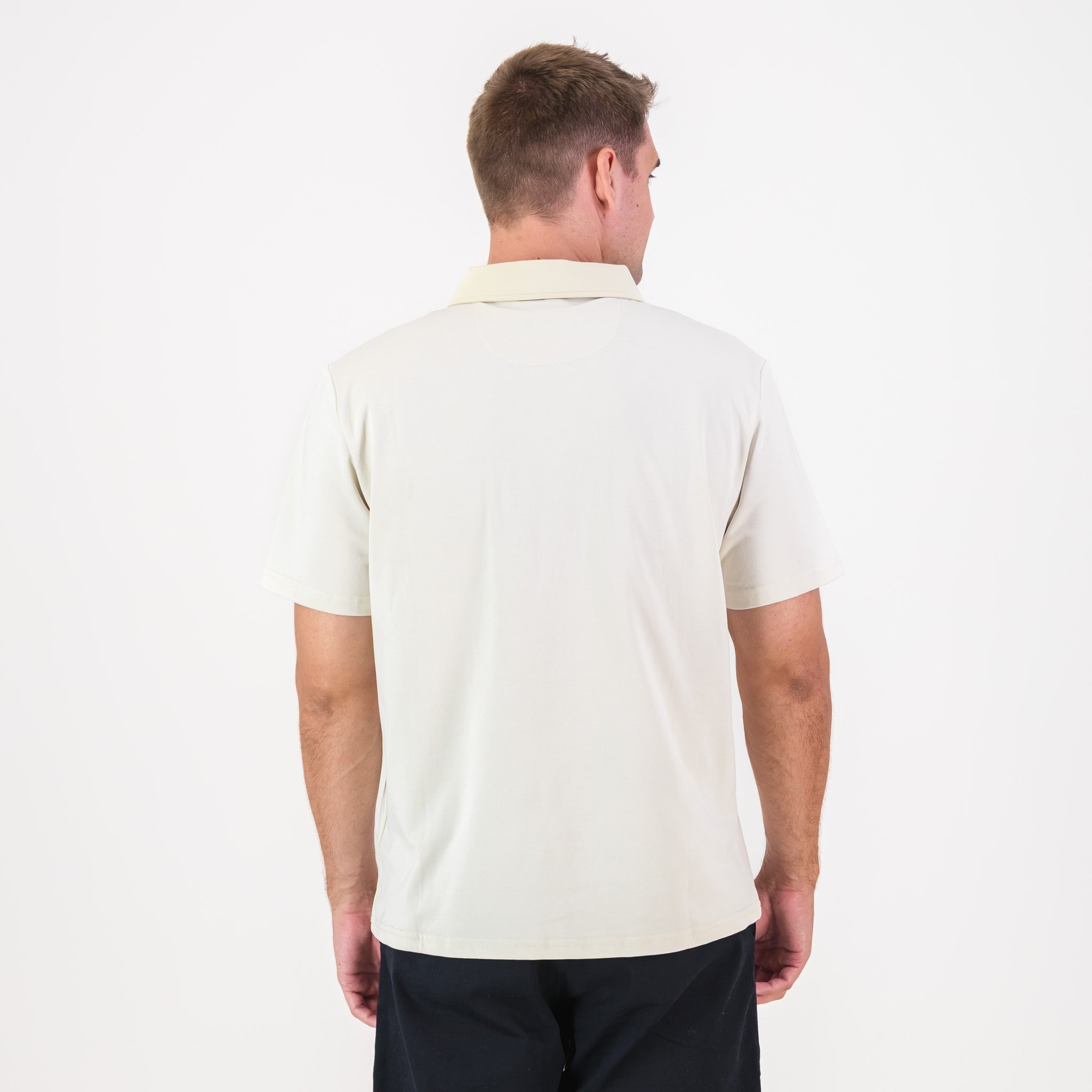 Southern Guards Retro Short Sleeve Golf Polo Pocket Patch Ivory - Old School