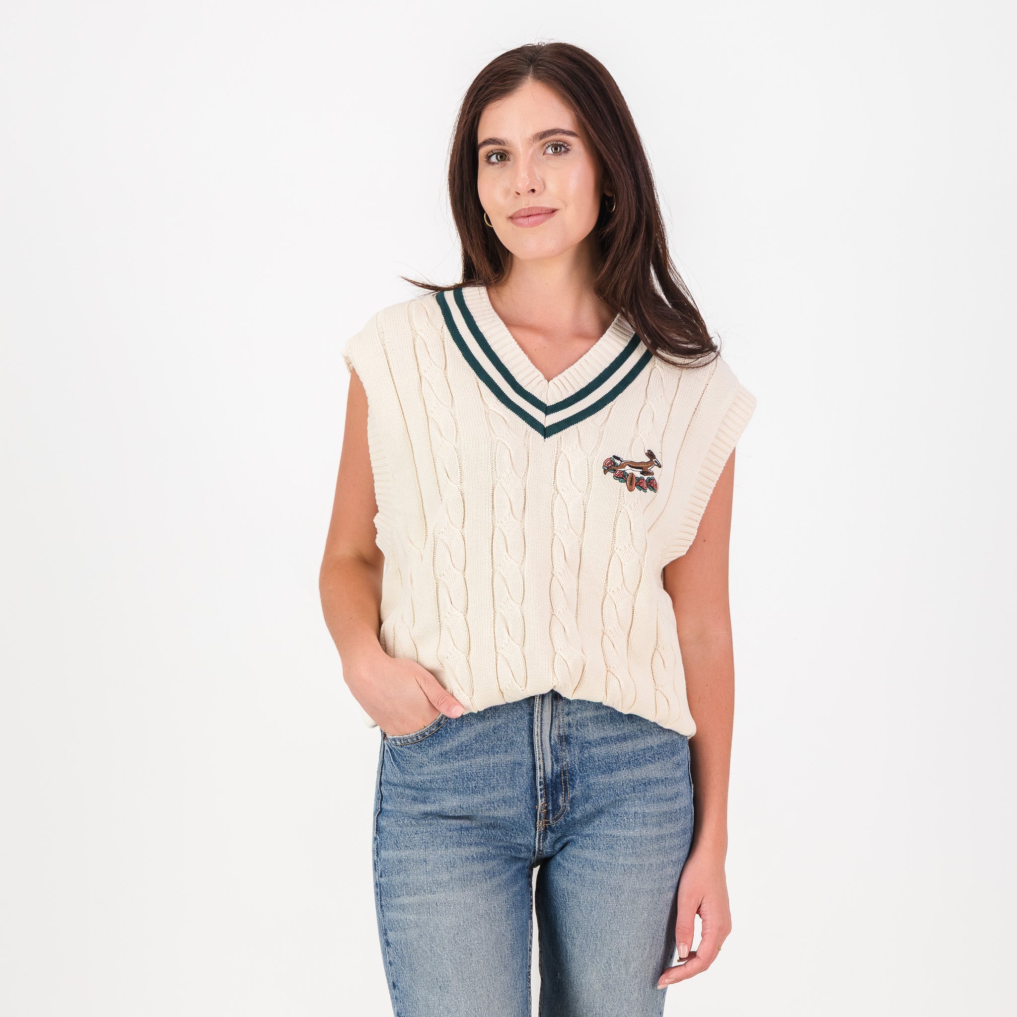 Springboks 95 Vest Knit - Ivory - Old School