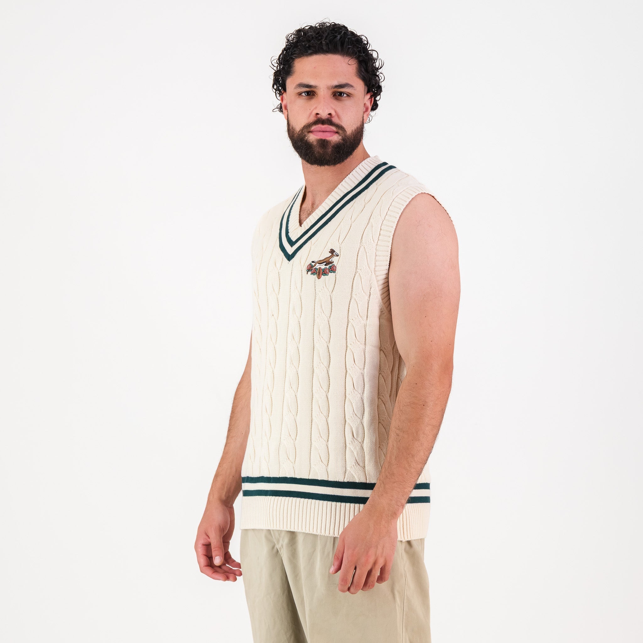Springboks 95 Vest Knit - Ivory - Old School