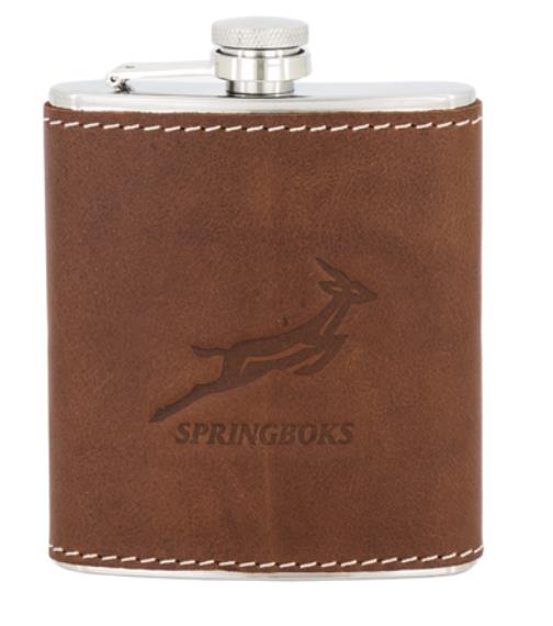 Springboks Accessories Leather Accessories Hip Flask Emb Brown - Old School