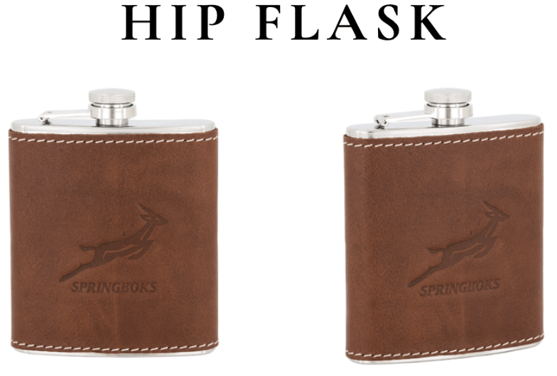 Springboks Accessories Leather Accessories Hip Flask Emb Brown - Old School