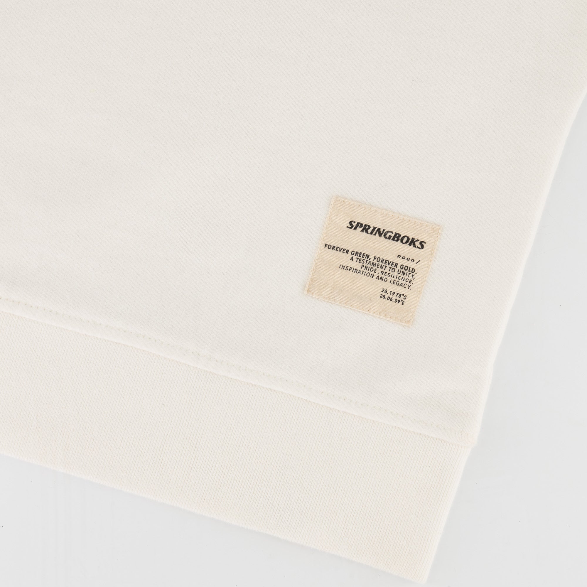 Springboks Classic Hoop Quarter Zip - Cloud Dancer - Old School