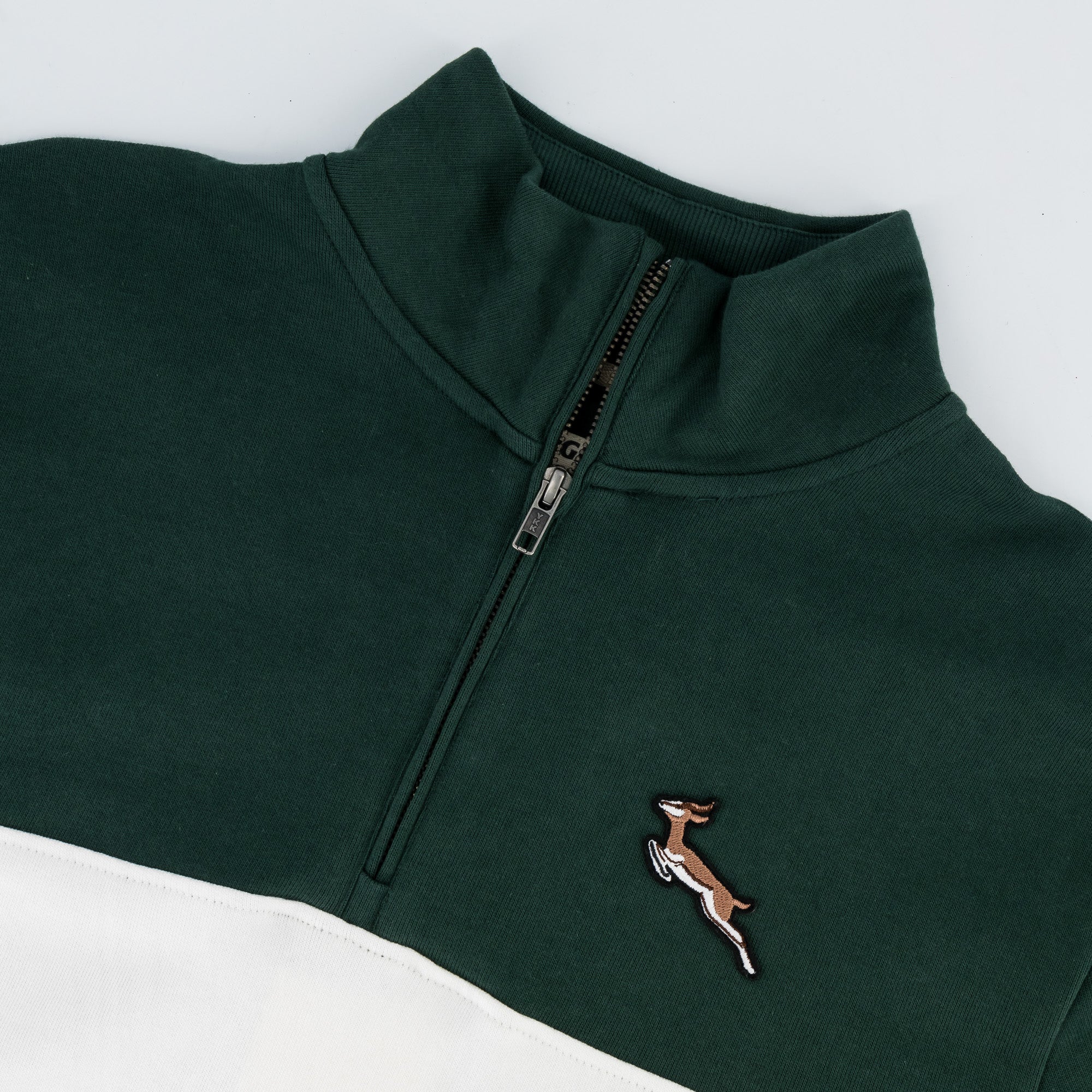 Springboks Classic Quarter Zip - OS Green - Old School