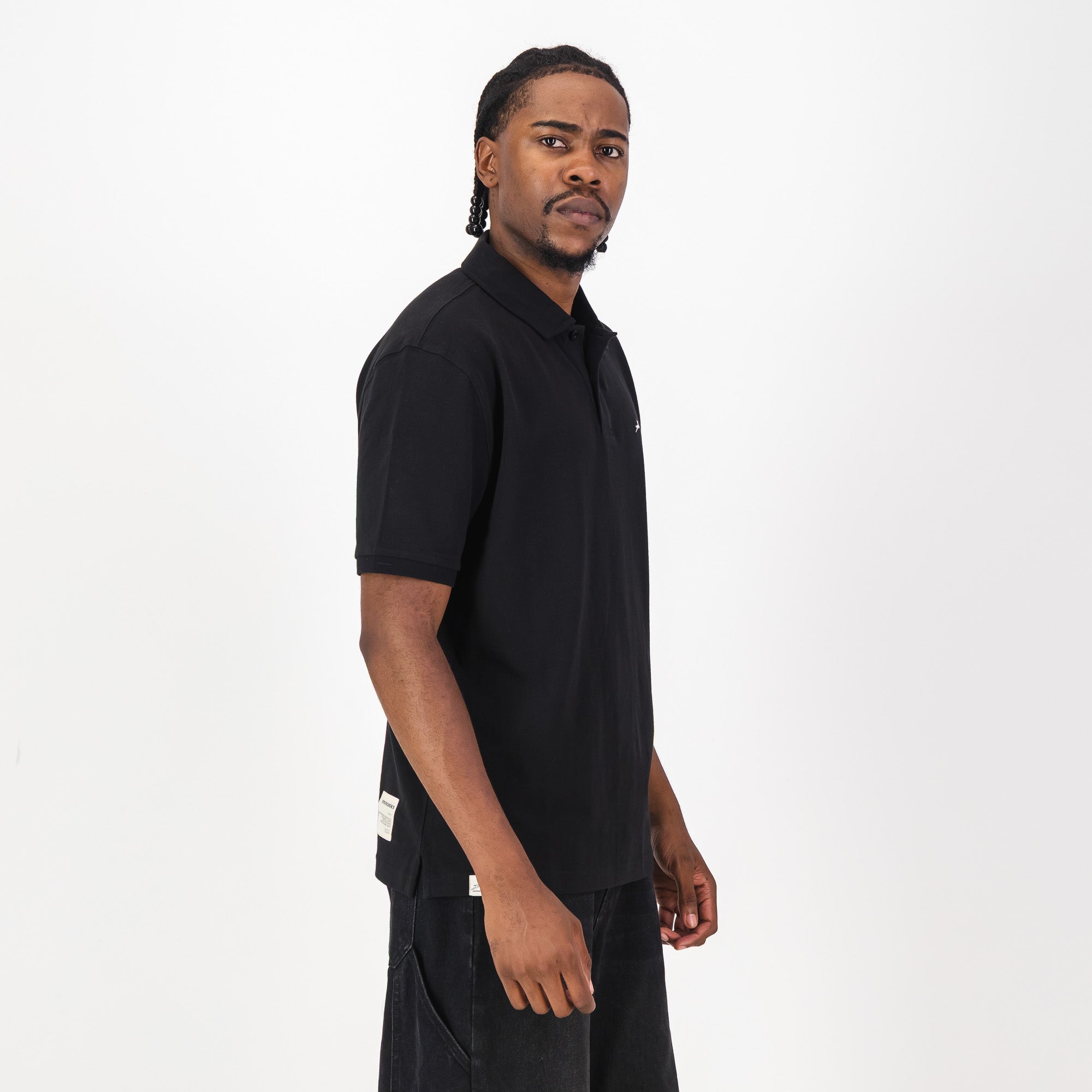 Springboks Contrast Embroidery Polo - Black - Old School