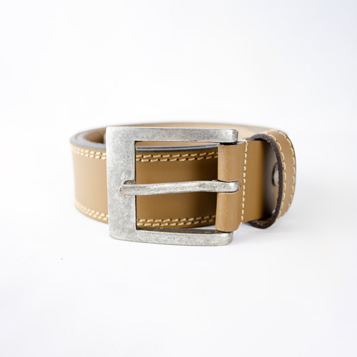 Springboks Double Stitch Belt - Tan - Old School