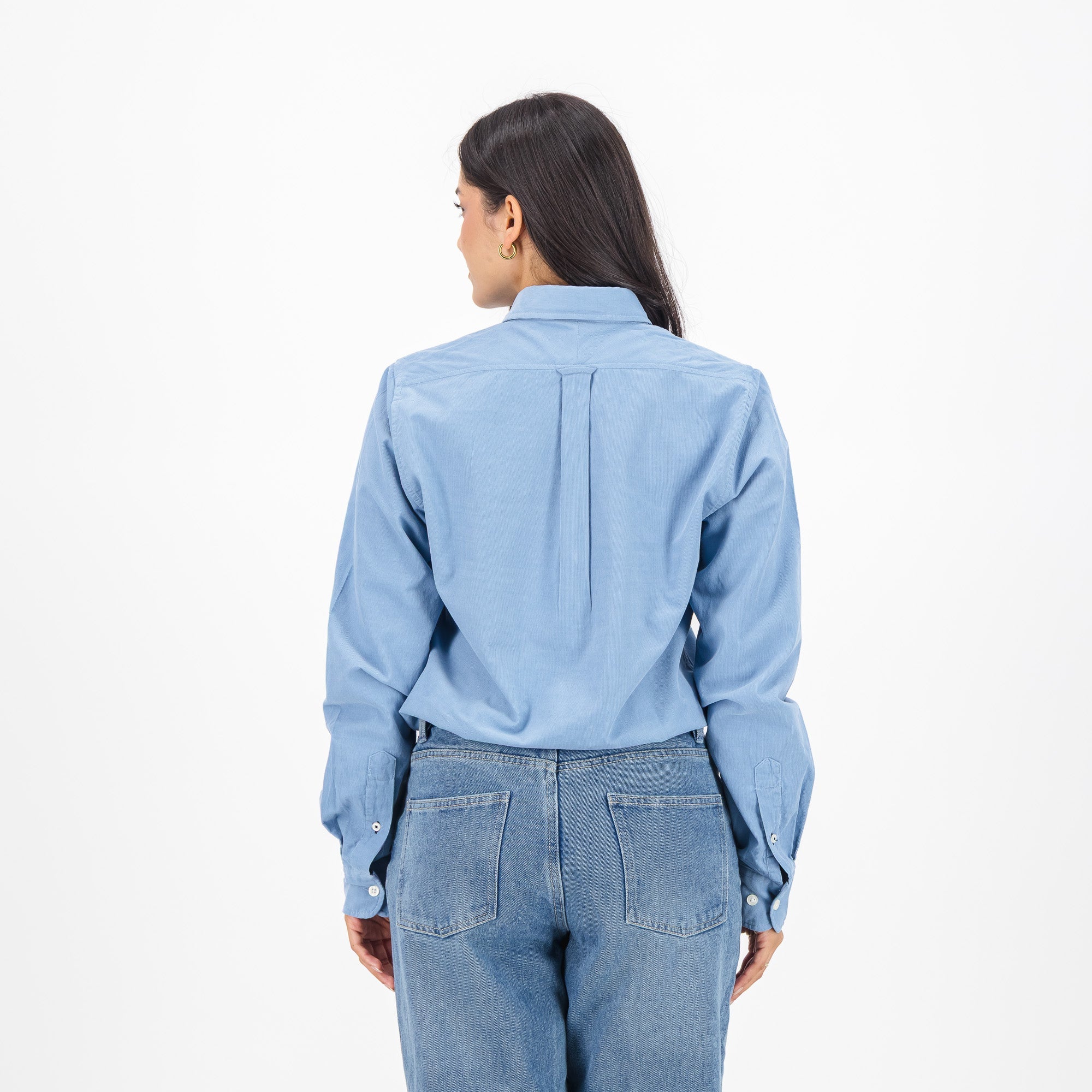 Springboks Fine Corduroy Shirt - Faded Denim - Old School