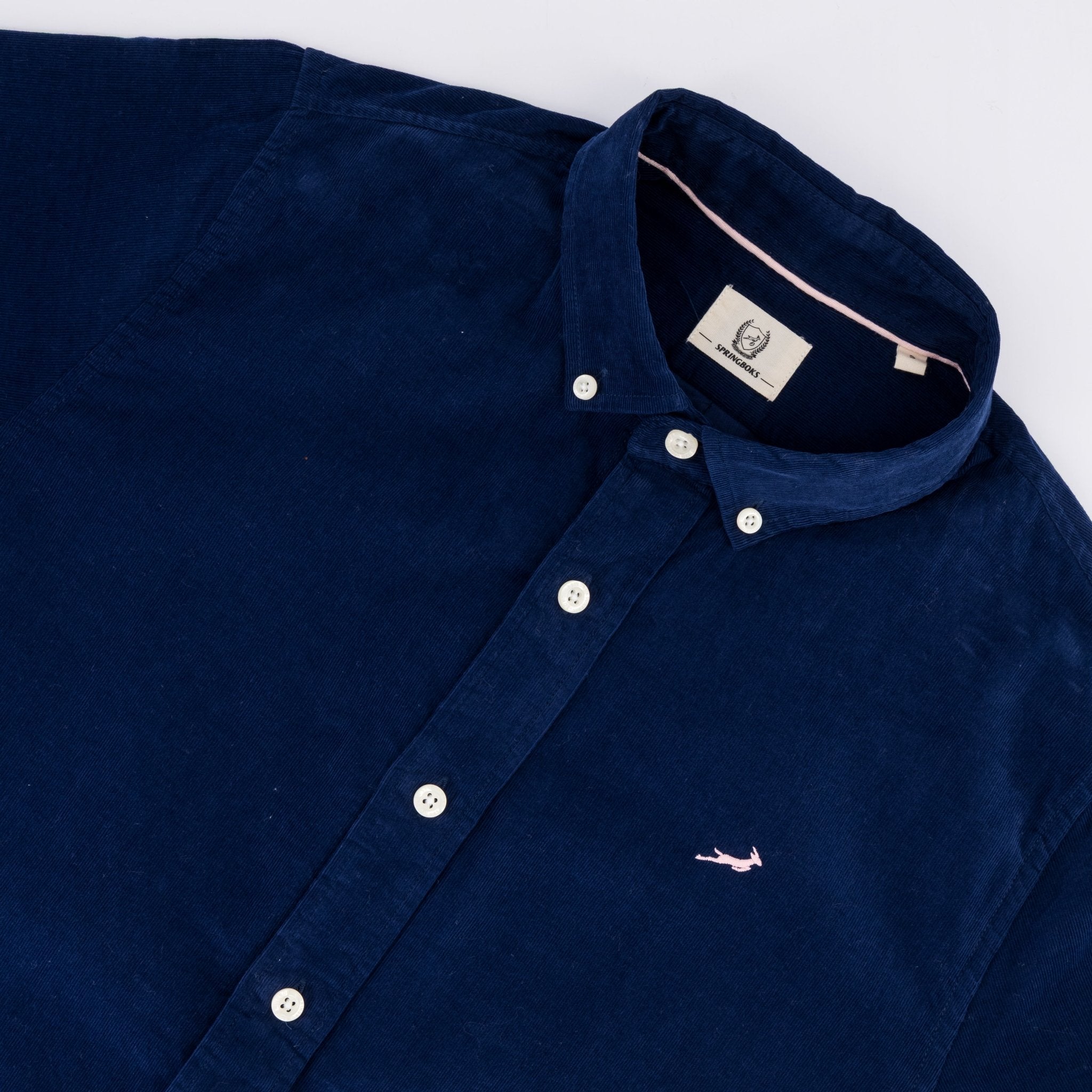 Springboks Fine Corduroy Shirt - Navy - Old School