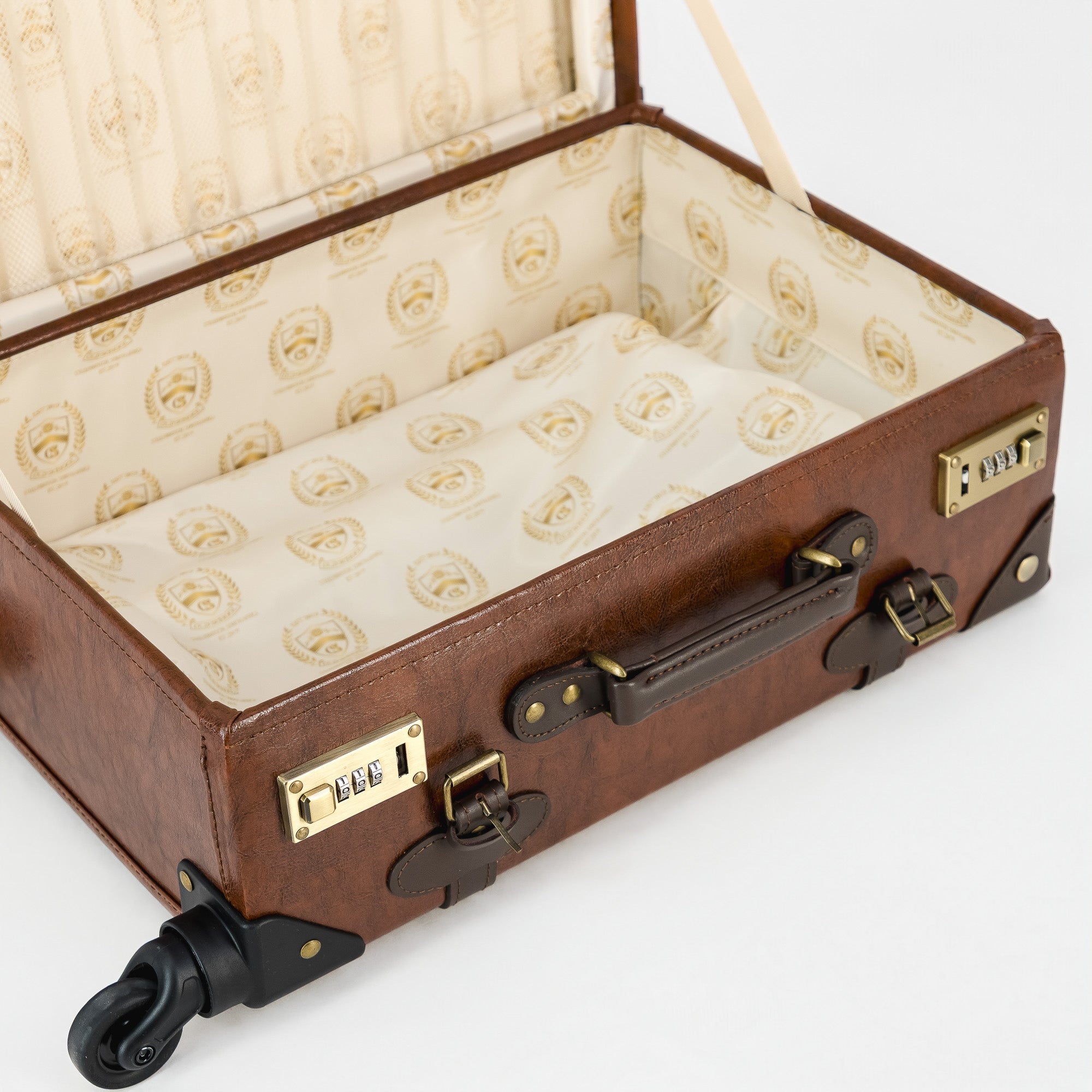 Springboks Heritage Leather Cabin Trolley – Chocolate - Old School