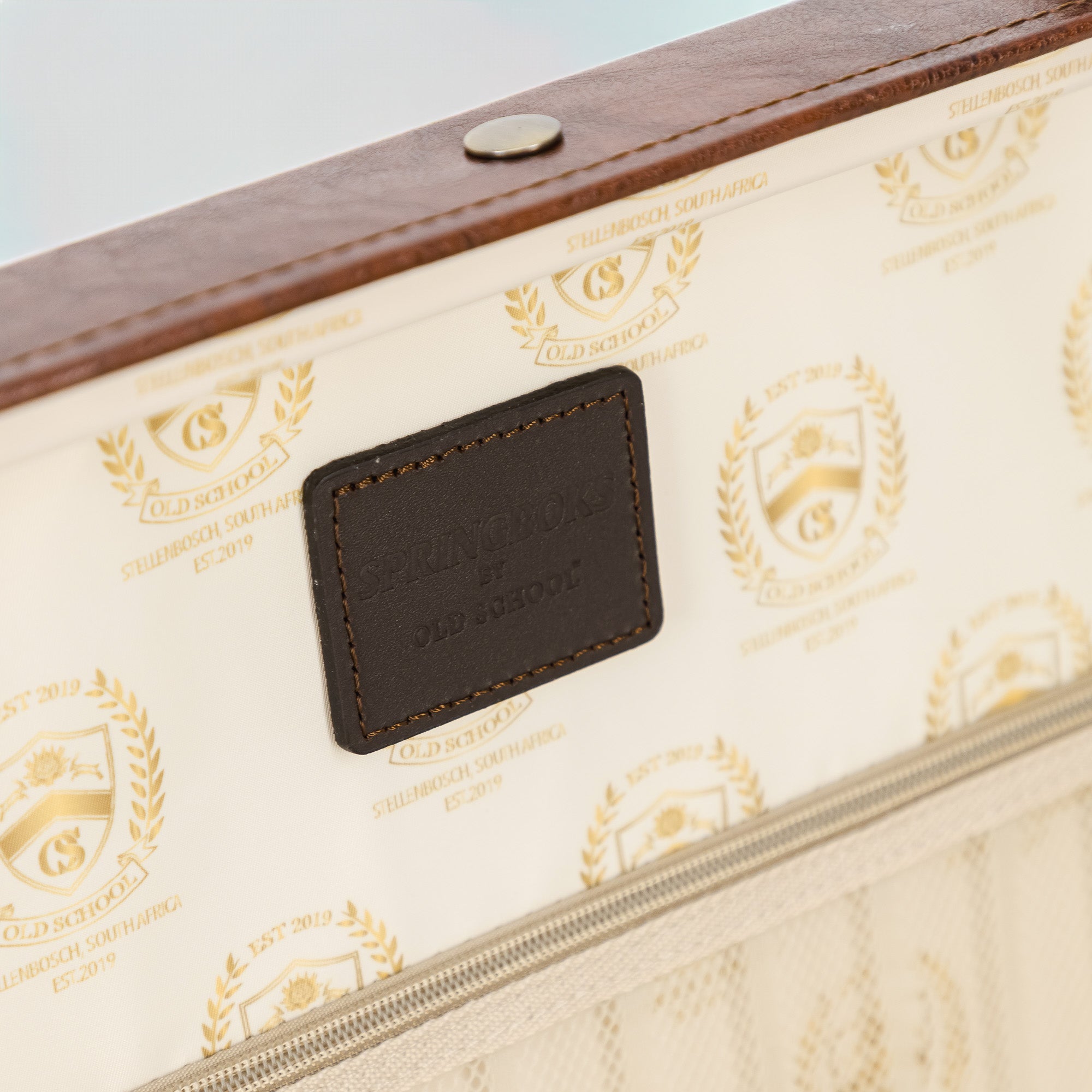 Springboks Heritage Leather Cabin Trolley – Chocolate - Old School