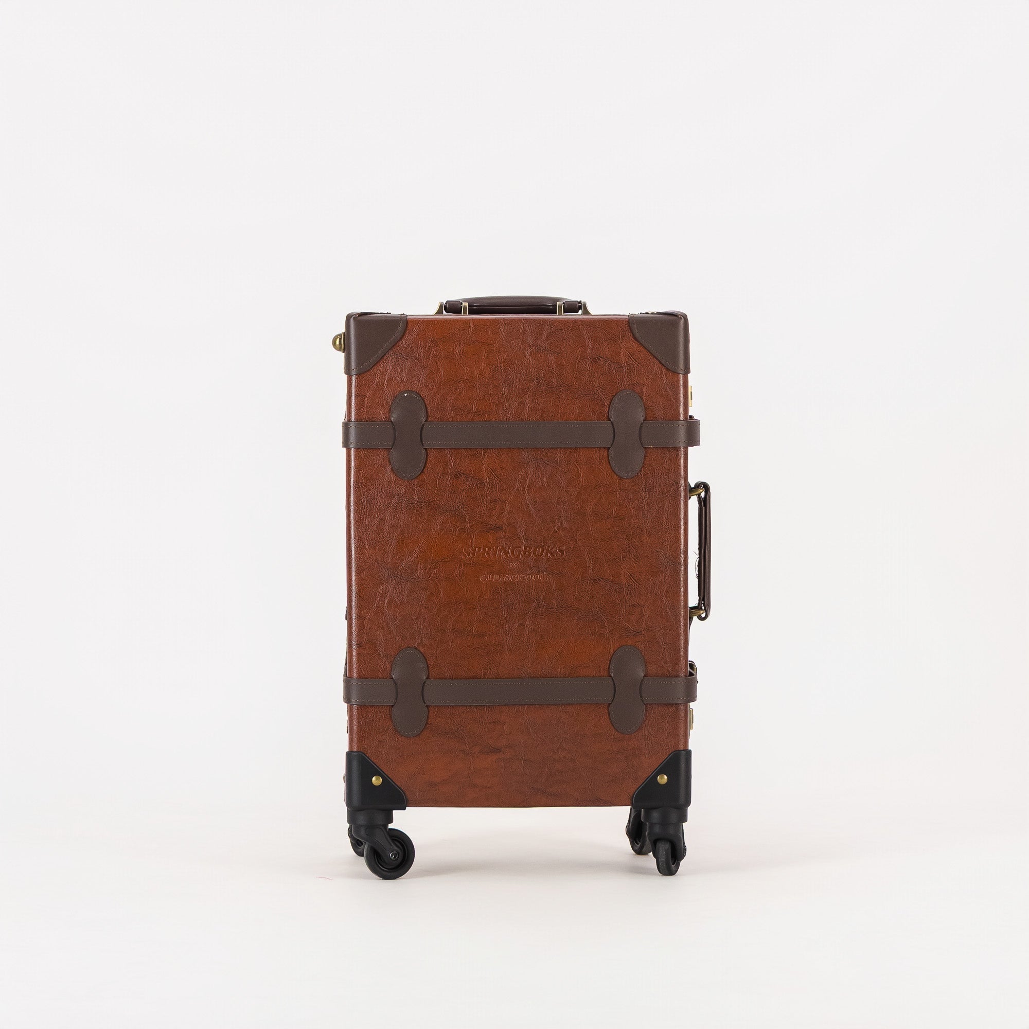 Springboks Heritage Leather Cabin Trolley – Chocolate - Old School