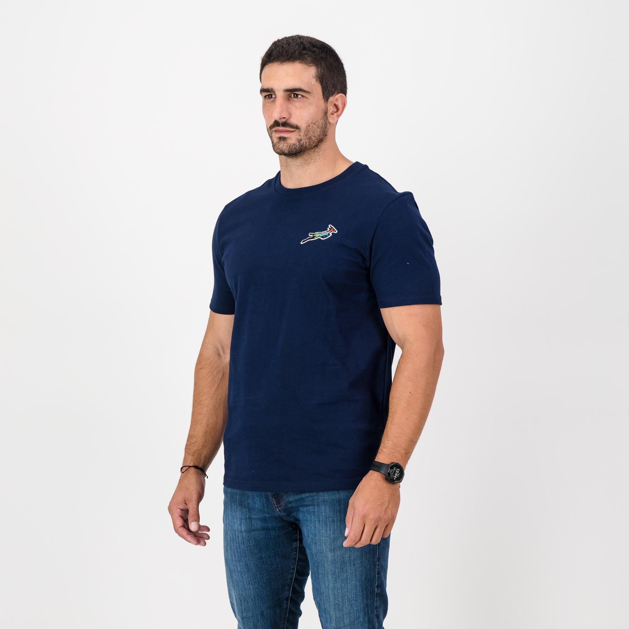 Springboks Heritage Regular Crew Tee - Navy - Old School