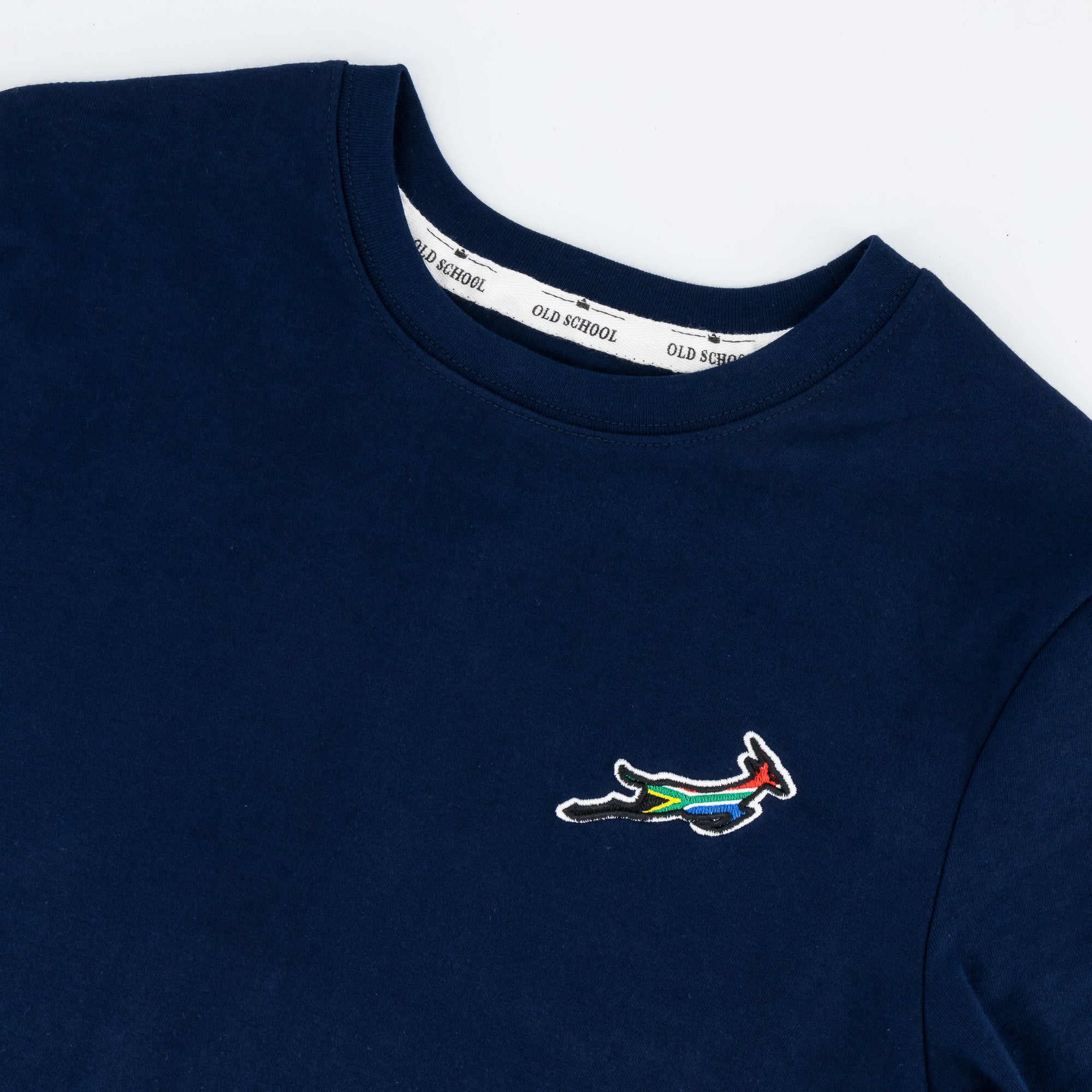 Springboks Heritage Regular Crew Tee - Navy - Old School