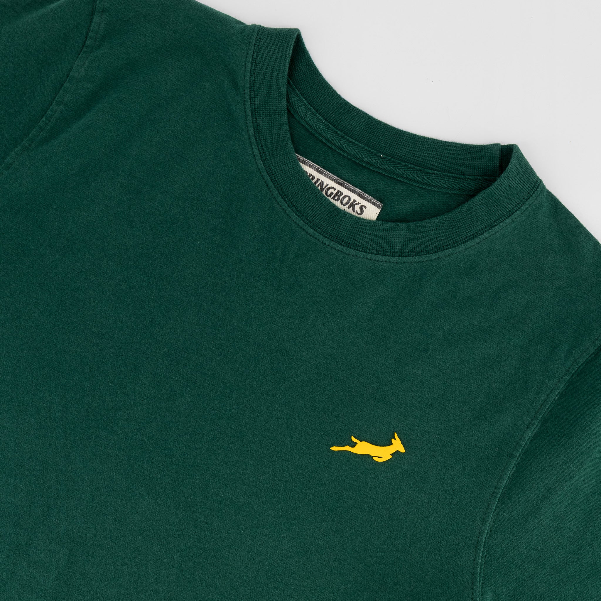 Springboks HS Sml Logo L Crew Tee - OS Green - Old School