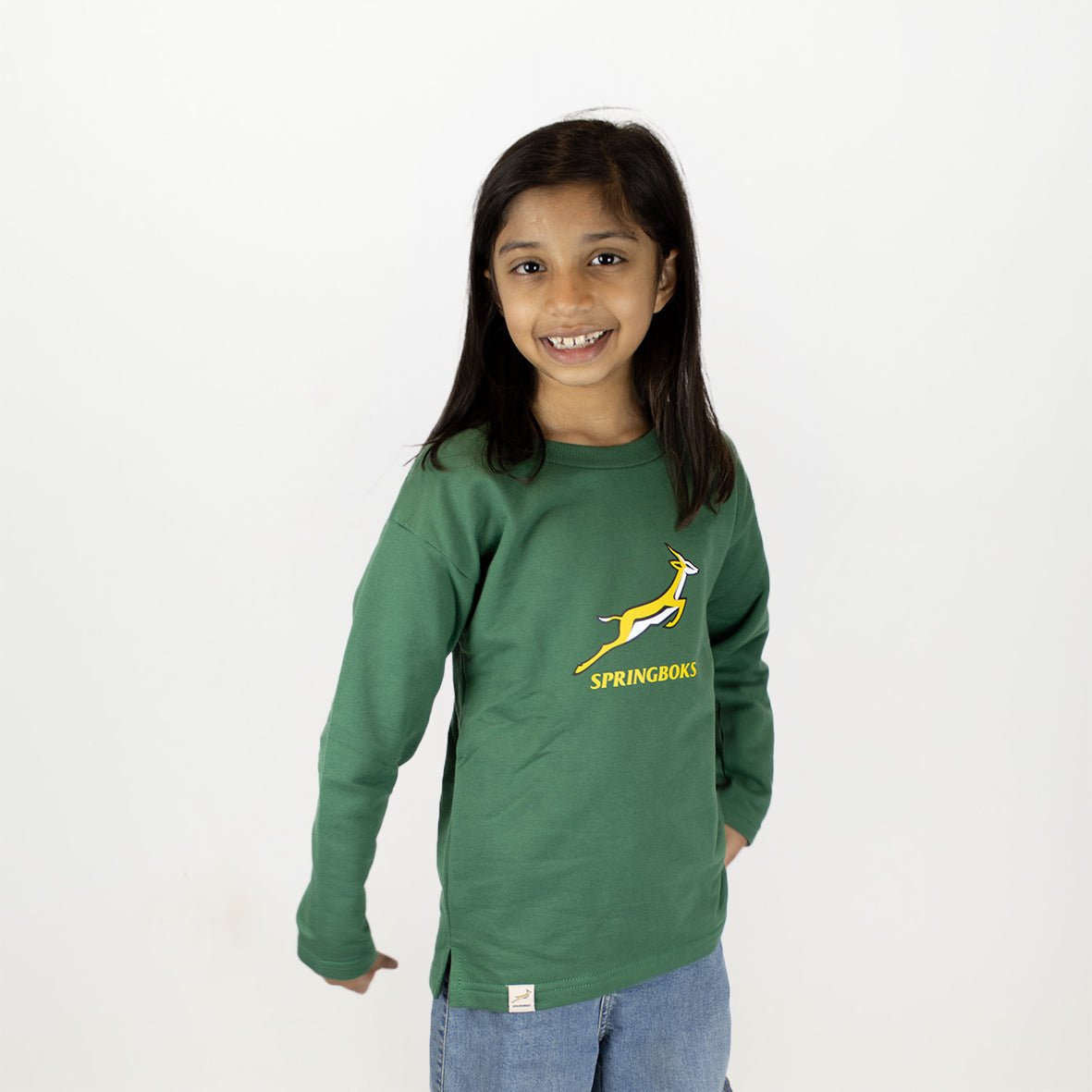 Springboks Kids Bokkies Fleece Sweat - OS Green - Old School