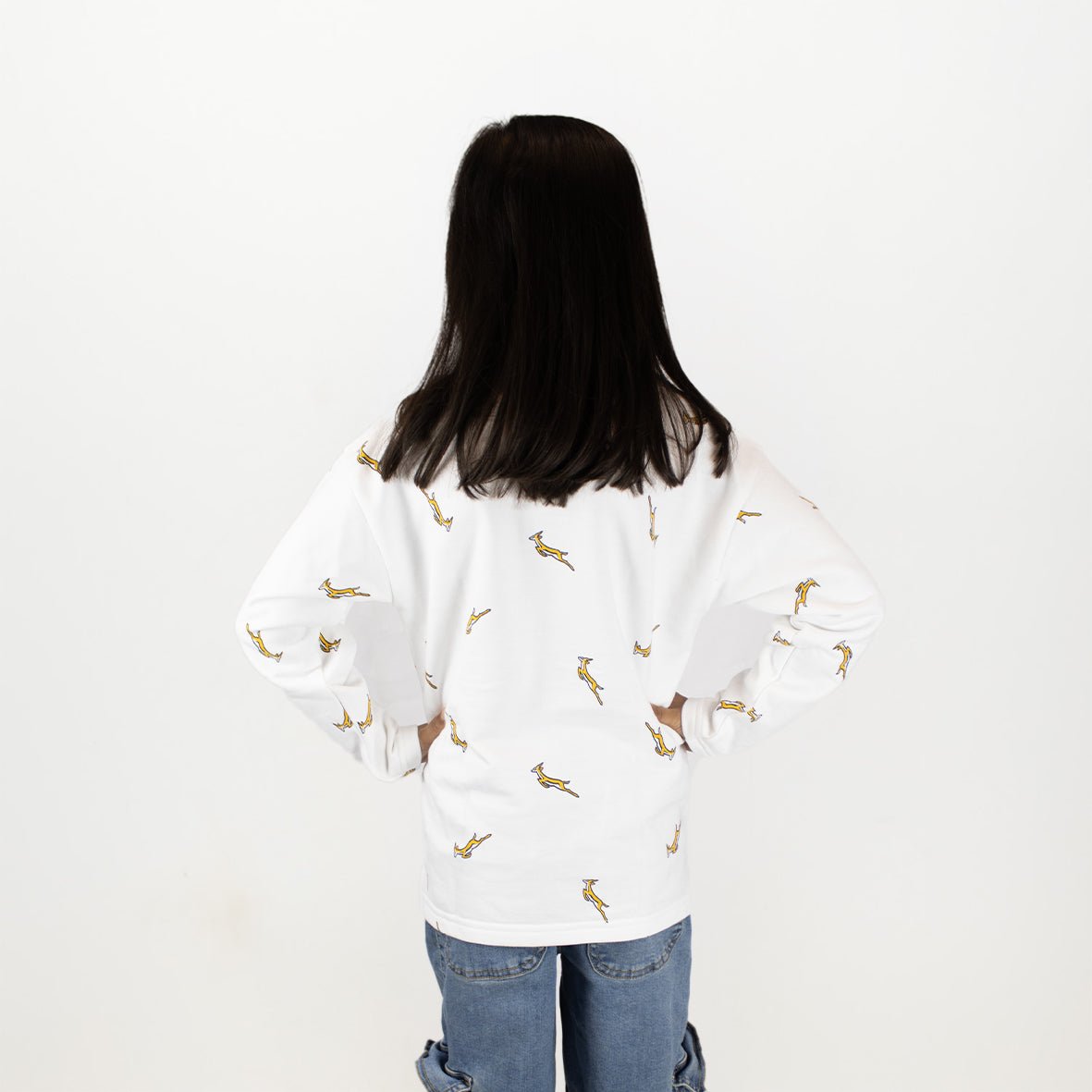 Springboks Kids Bokkies Fleece Sweat - White - Old School