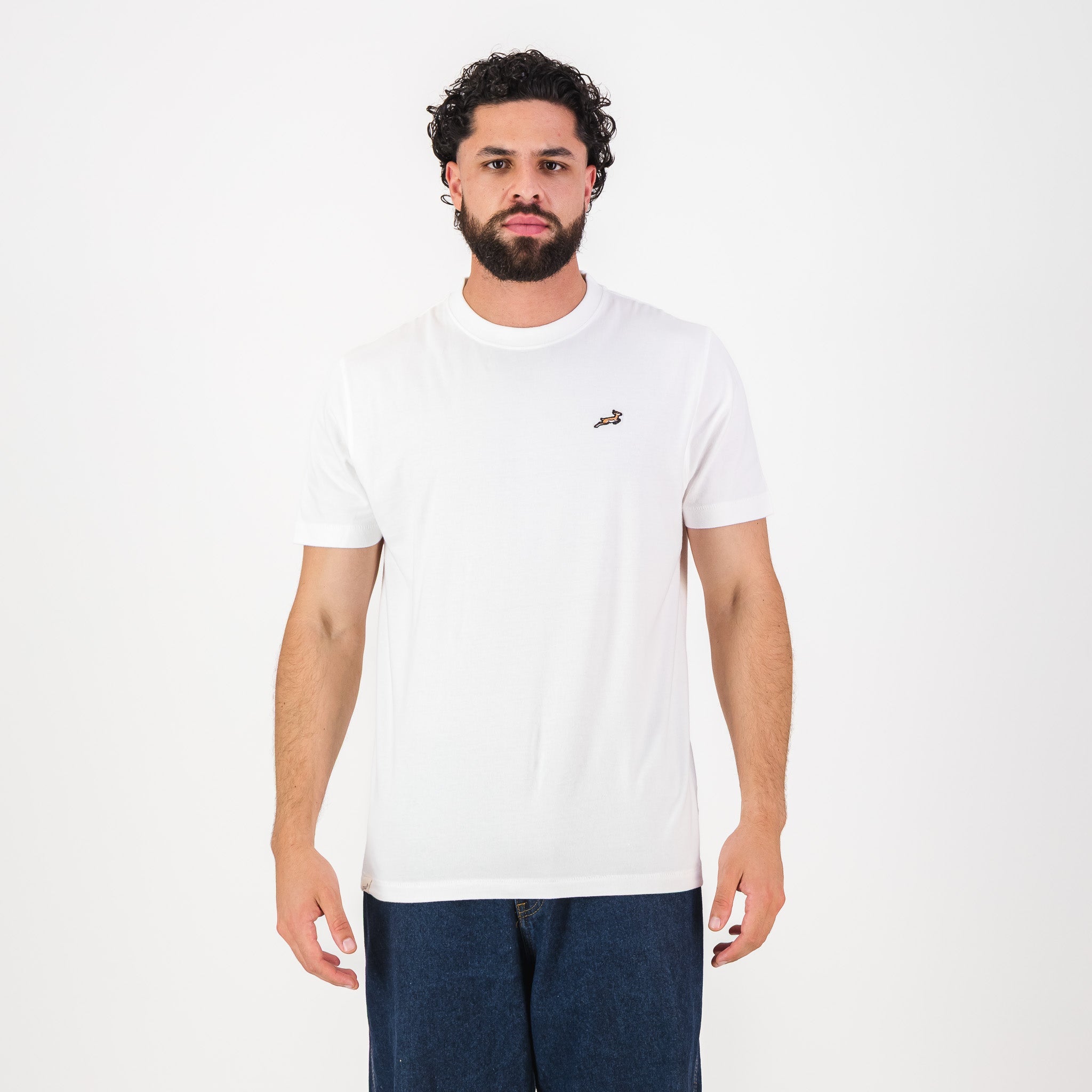 Springboks LC EMB Regular Crew Tee - White - Old School