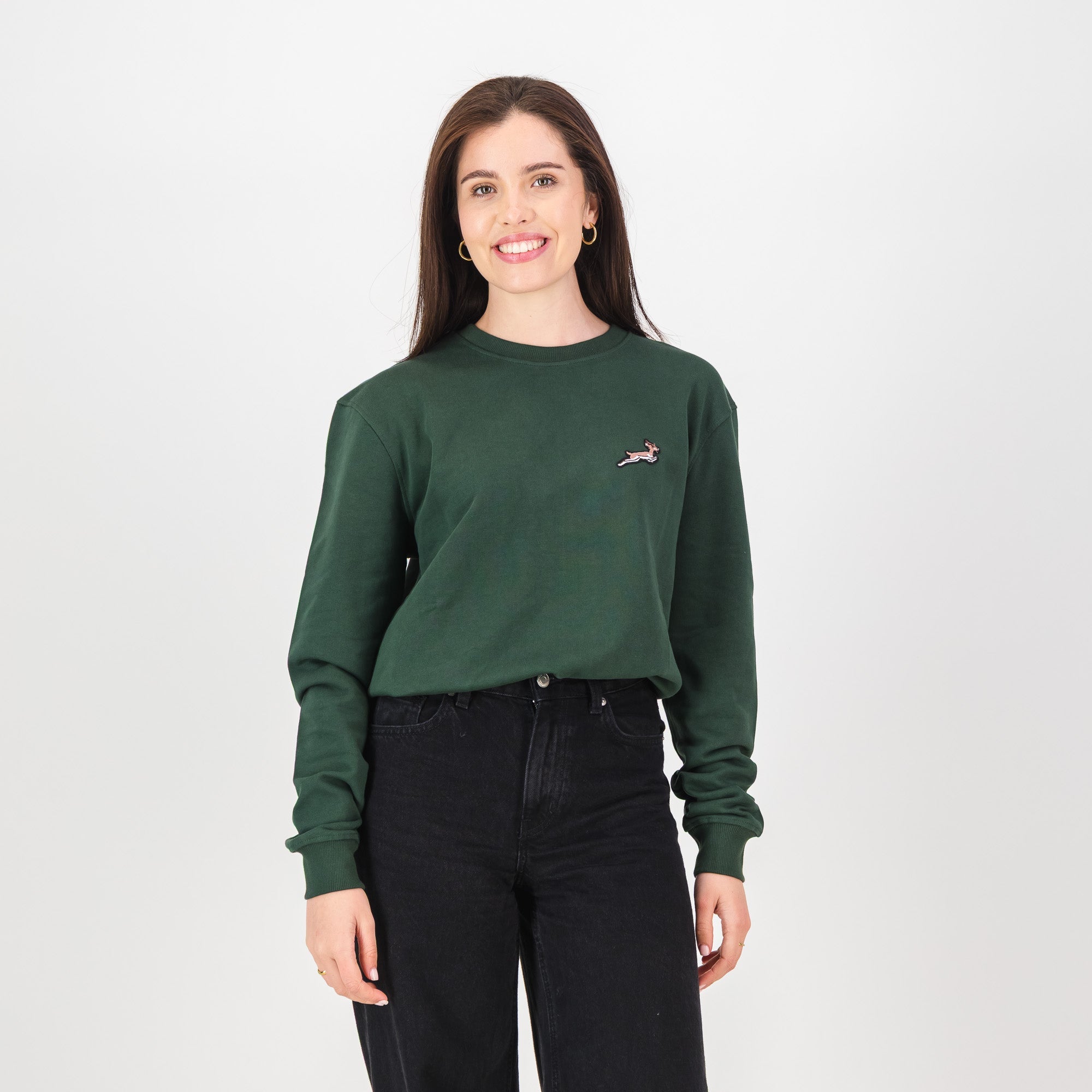 Springboks Nat Badge Crew Neck Sweat - OS Green - Old School