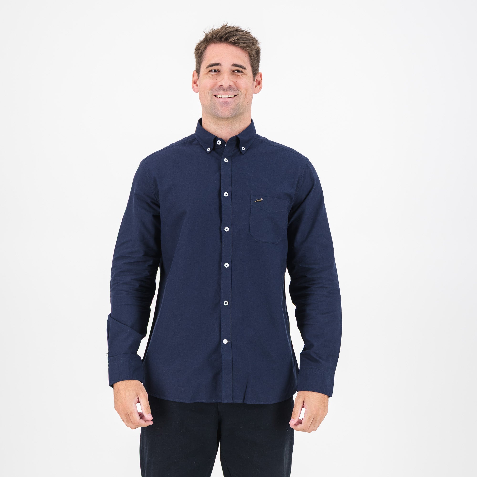 Springboks Premium Oxford Shirt - Navy - Old School