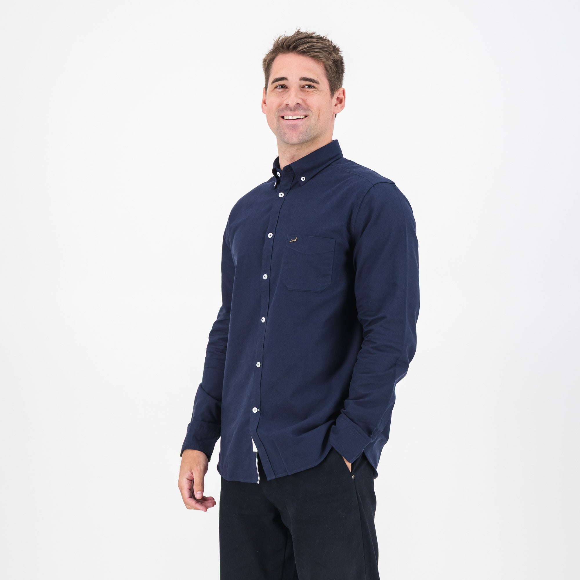 Springboks Premium Oxford Shirt - Navy - Old School