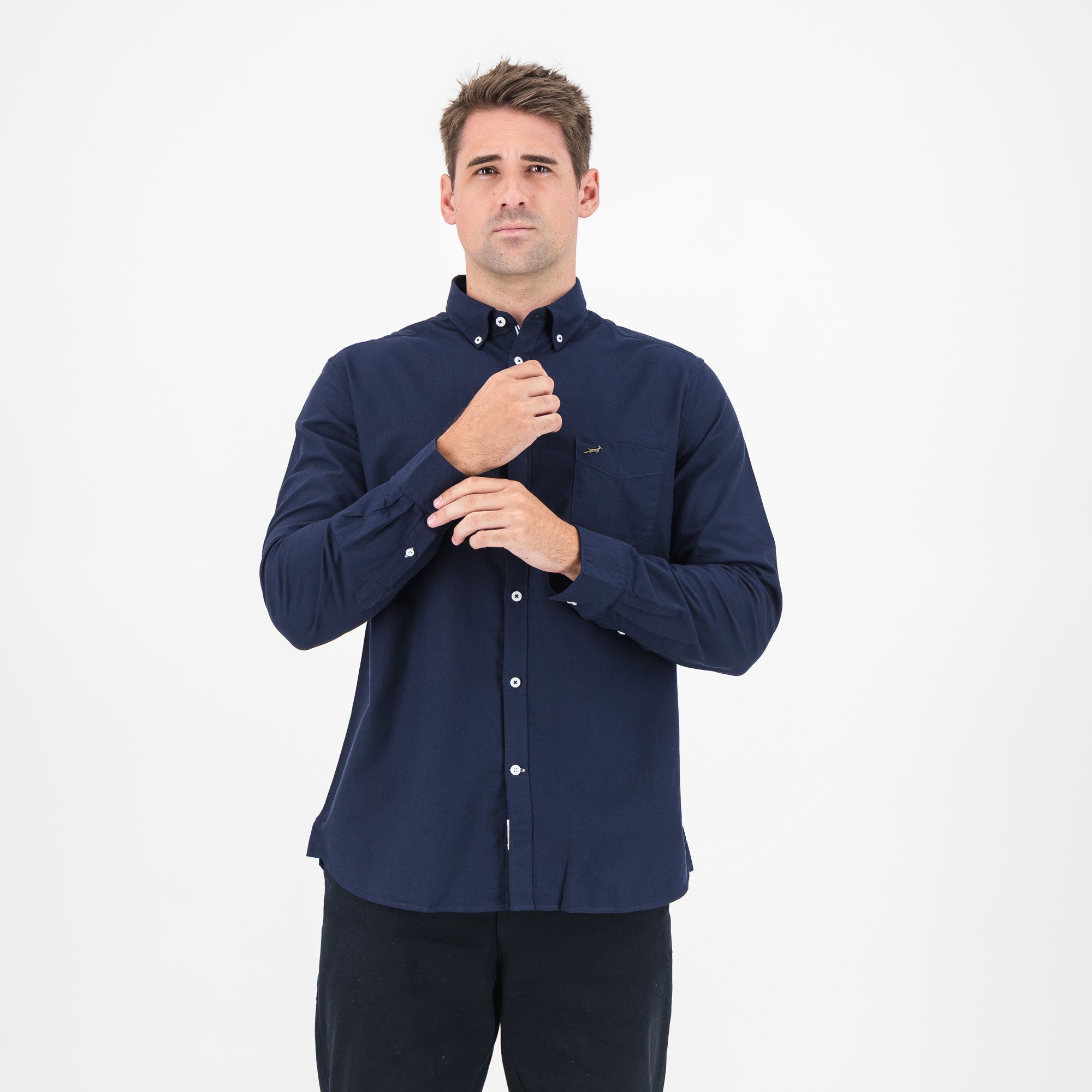 Springboks Premium Oxford Shirt - Navy - Old School