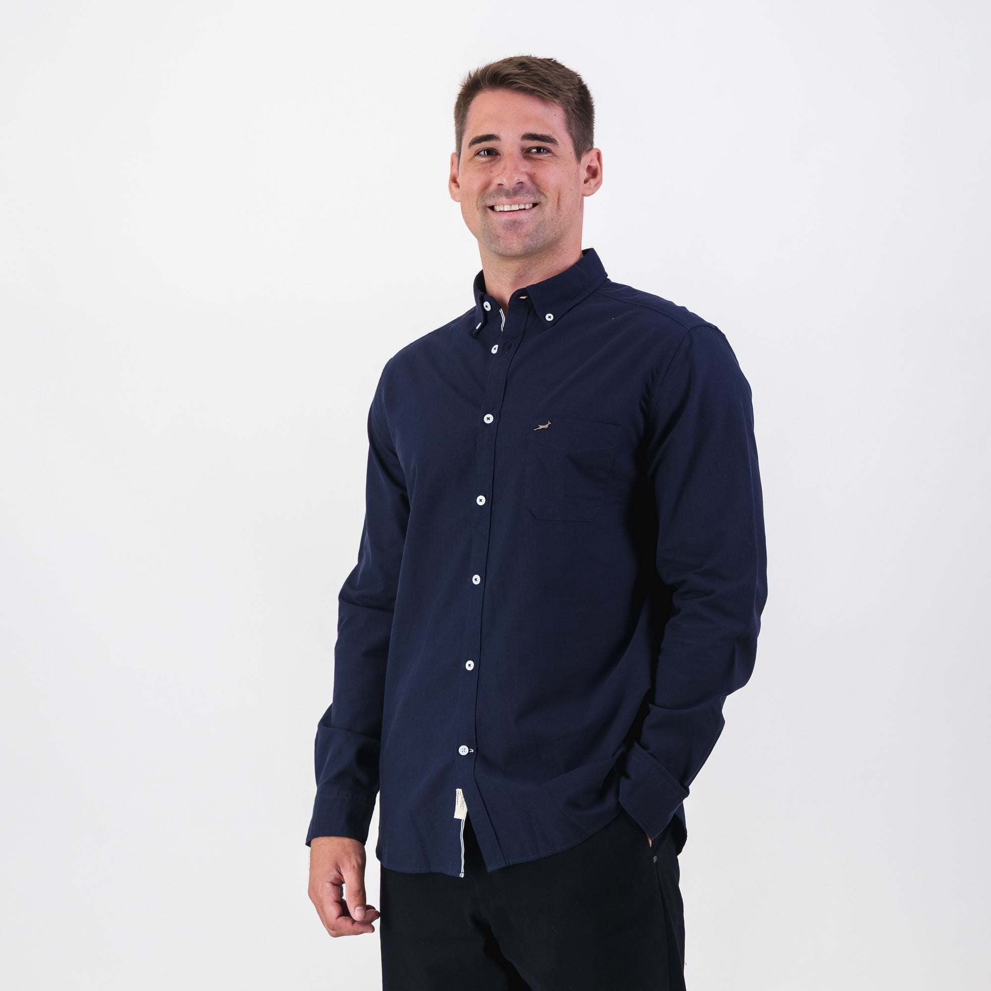 Springboks Premium Oxford Shirt - Navy - Old School