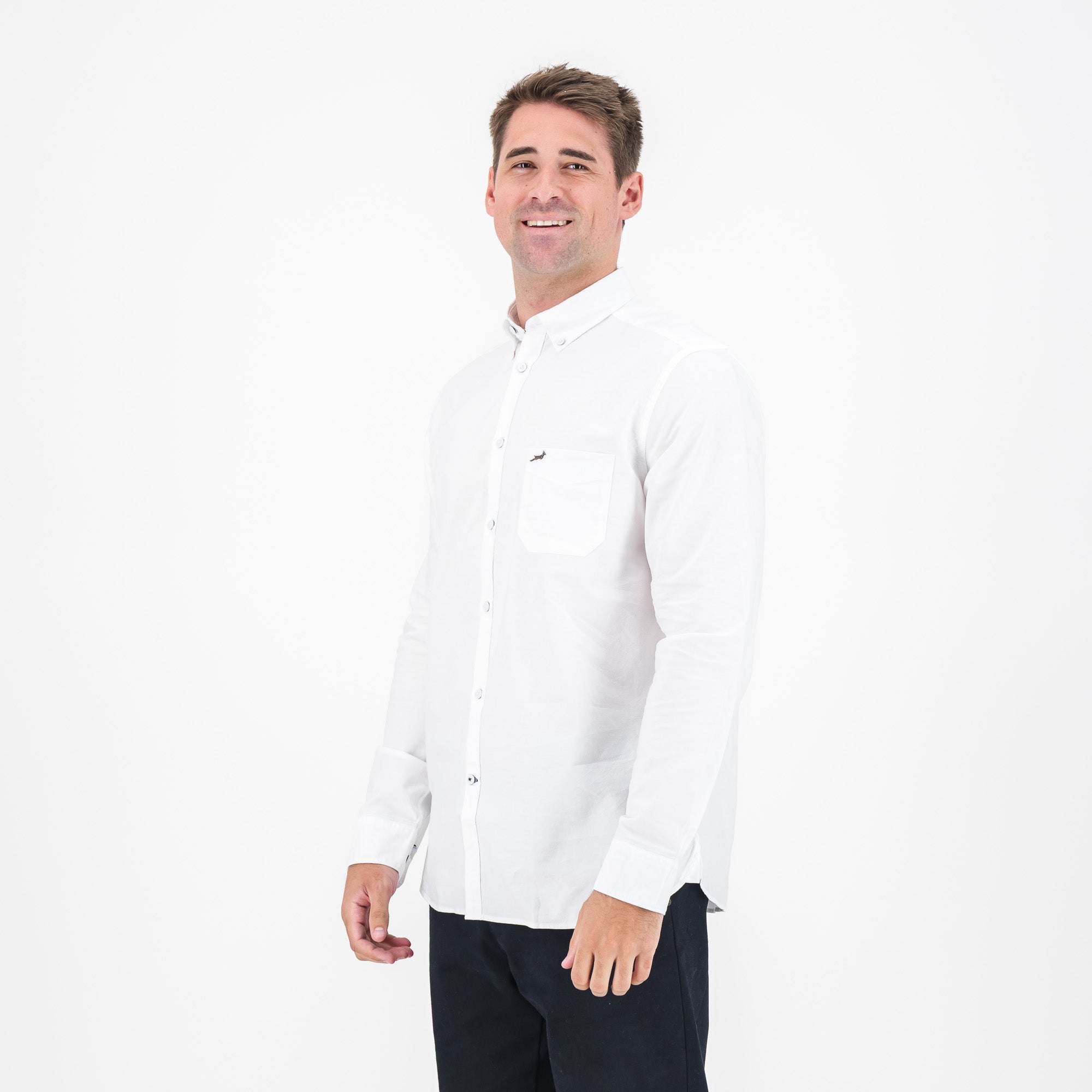 Springboks Premium Oxford Shirt - White - Old School