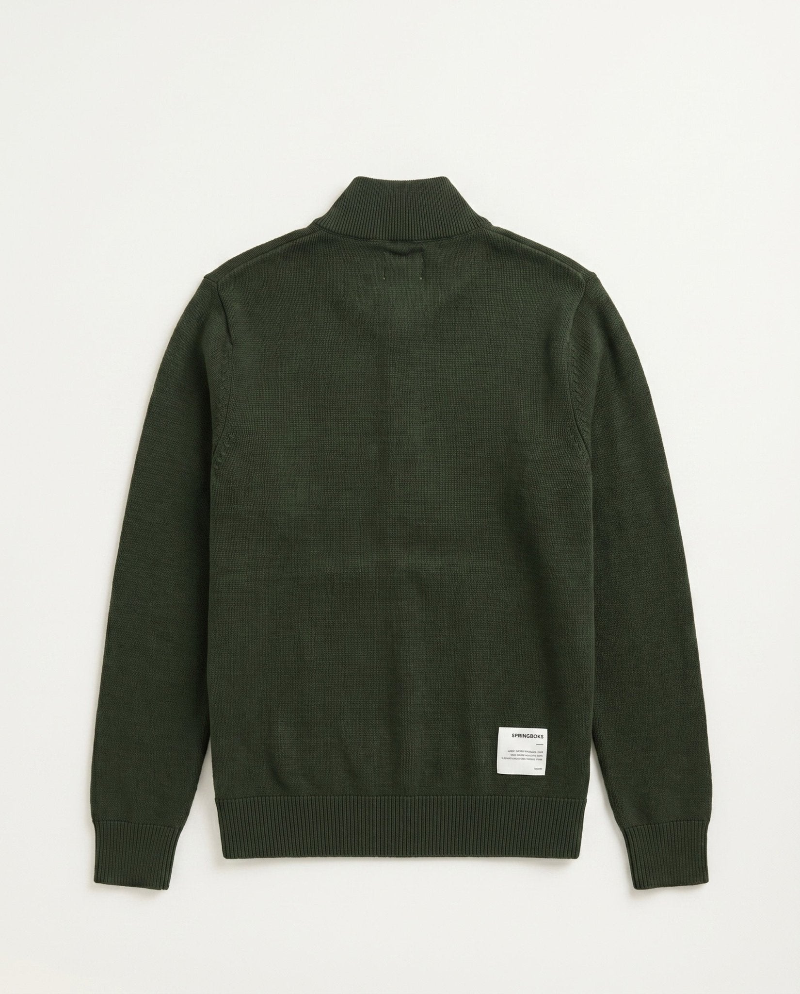 Springboks Quarter Zip Knit Knitwear Rifle Green - Old School