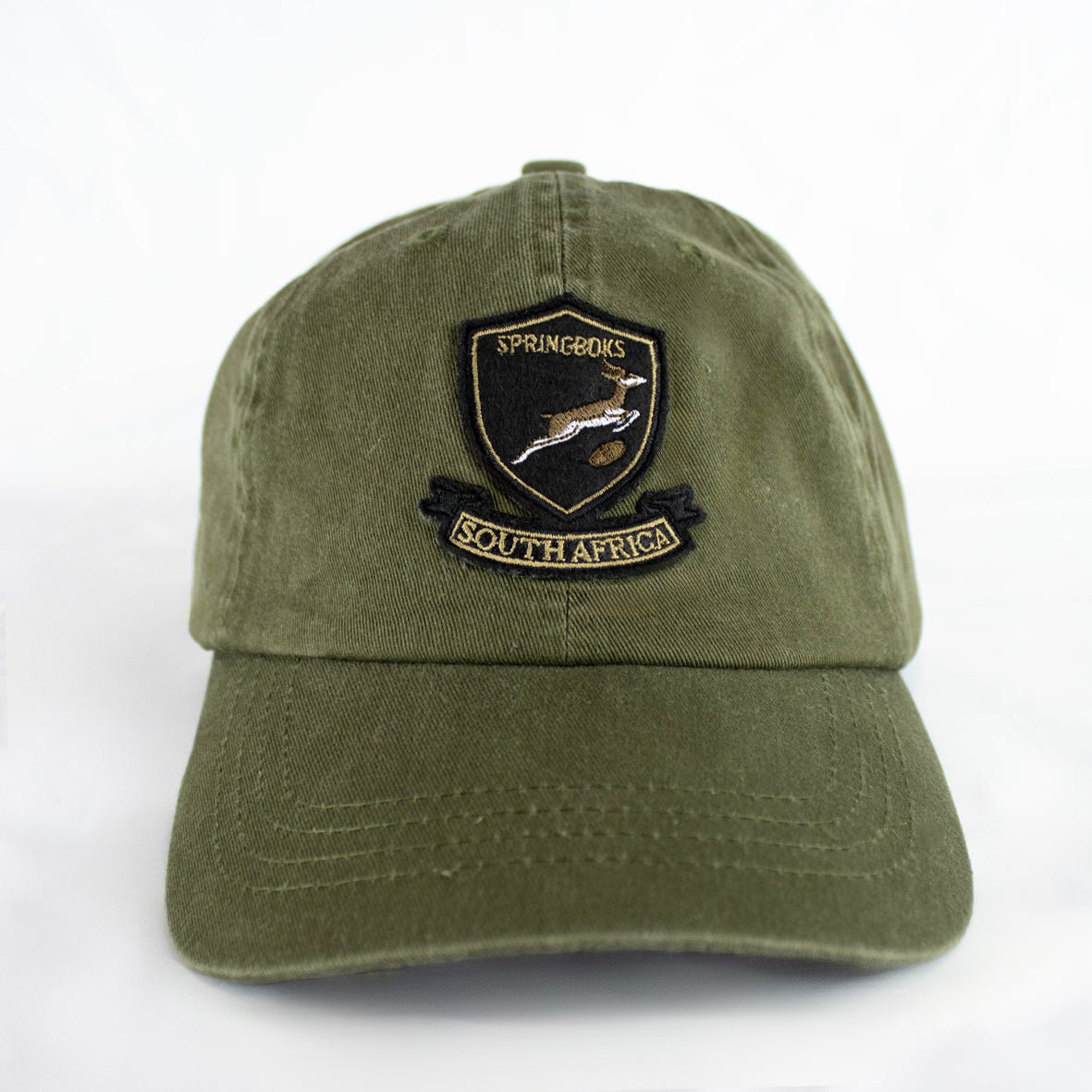 Springboks Shield Dad Cap - Military Olive - Old School