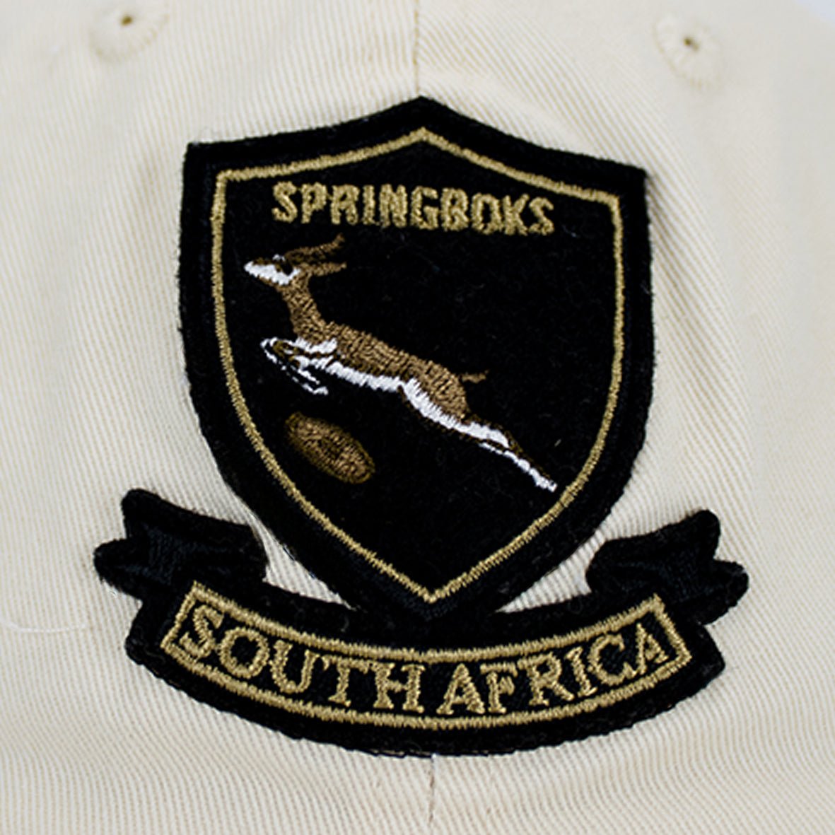 Springboks Shield Dad Cap - White - Old School