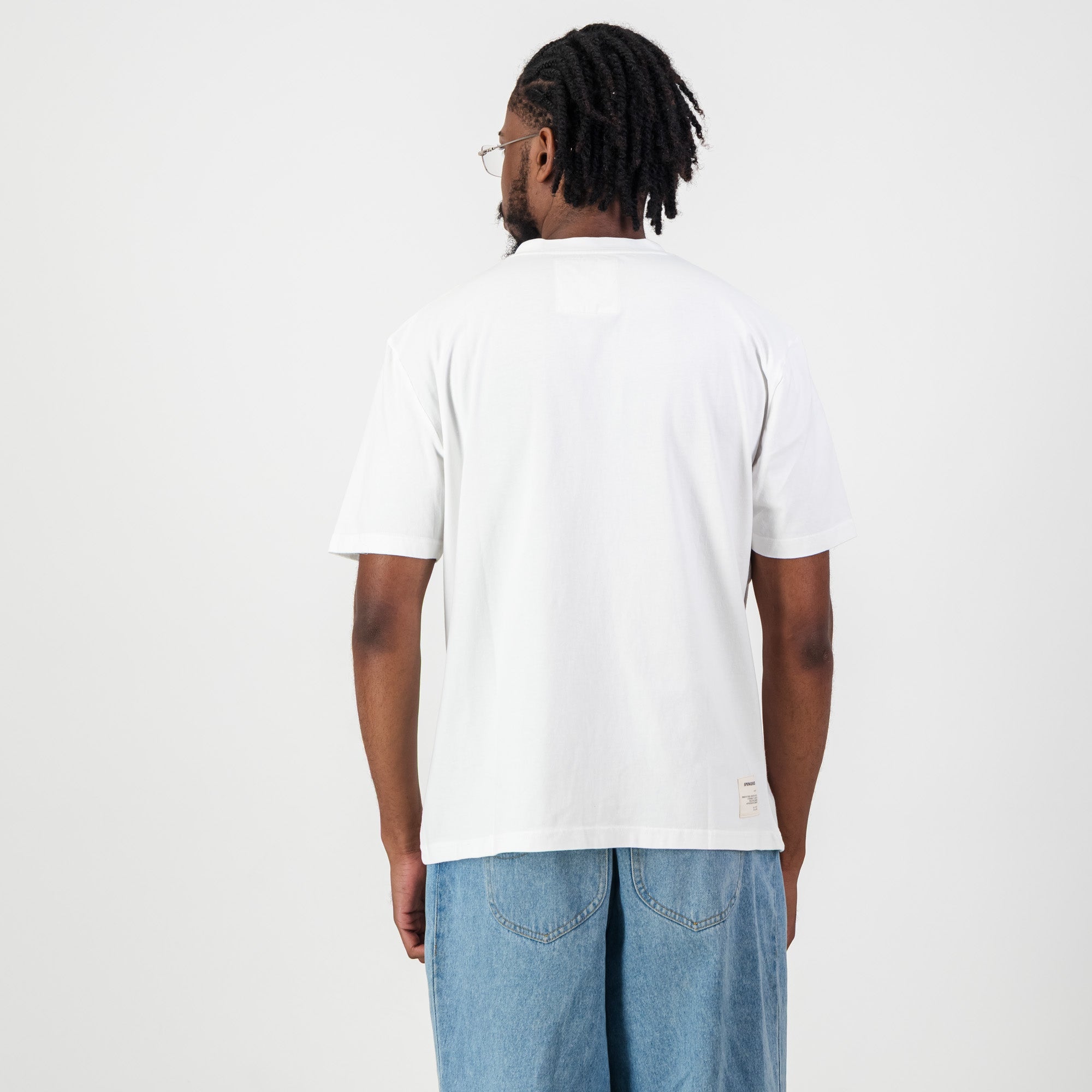 Springboks Sml Bok HS Regular Crew Tee - White - Old School