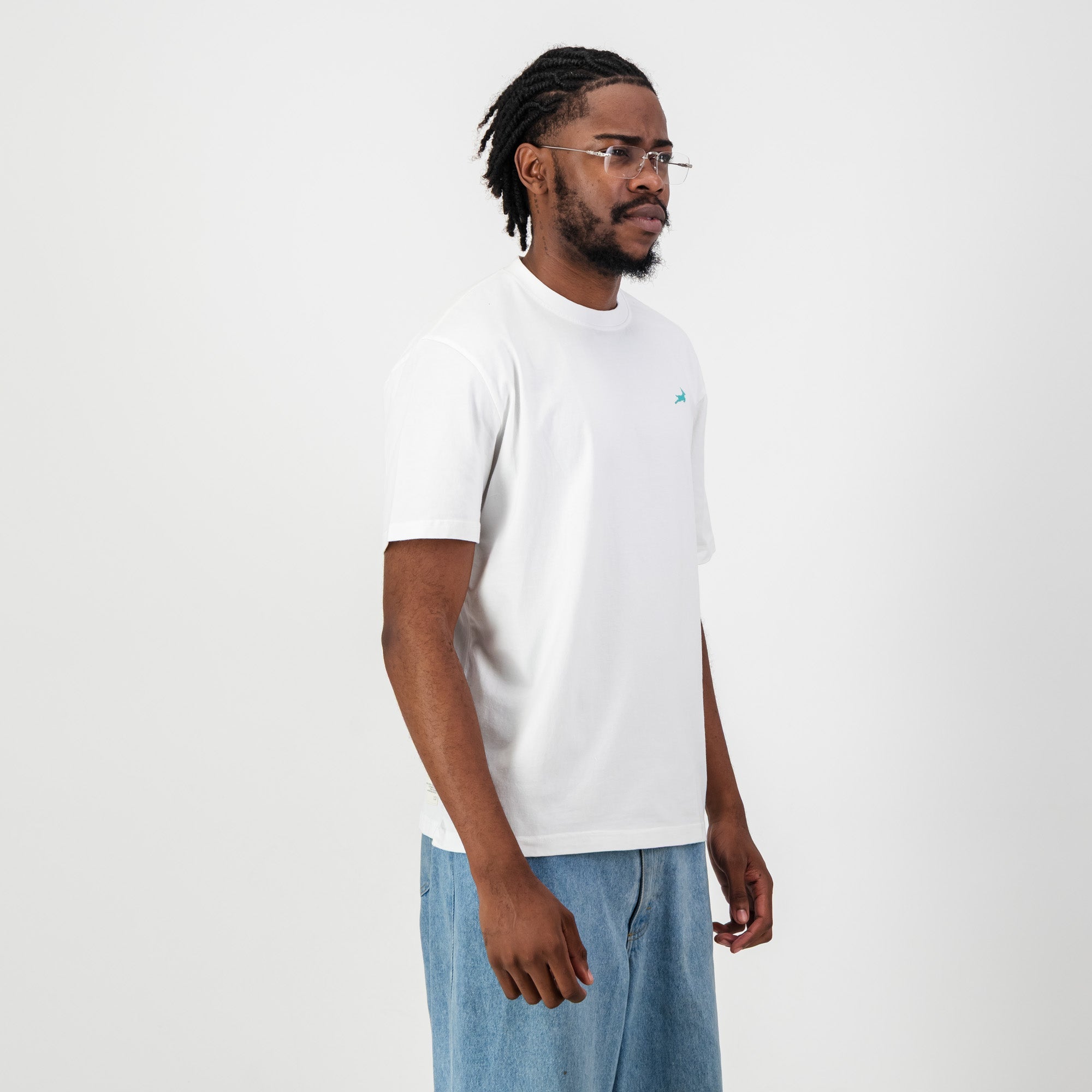 Springboks Sml Bok HS Regular Crew Tee - White - Old School