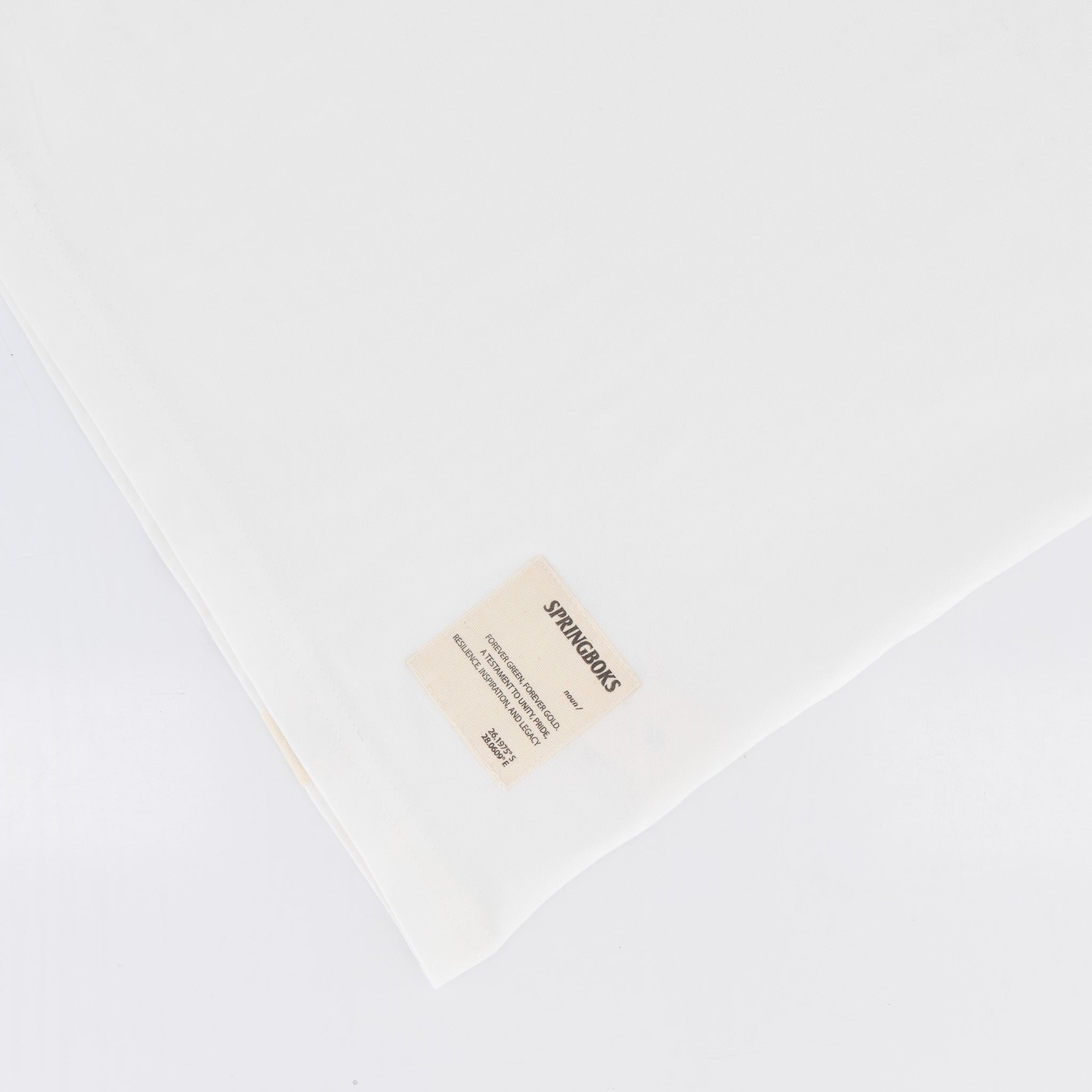 Springboks SML EMB LS Crew Tee N - White - Old School