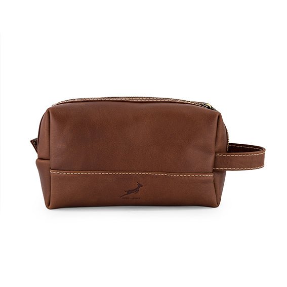 Springboks Toiletry Bag - Dark Brown - Old School