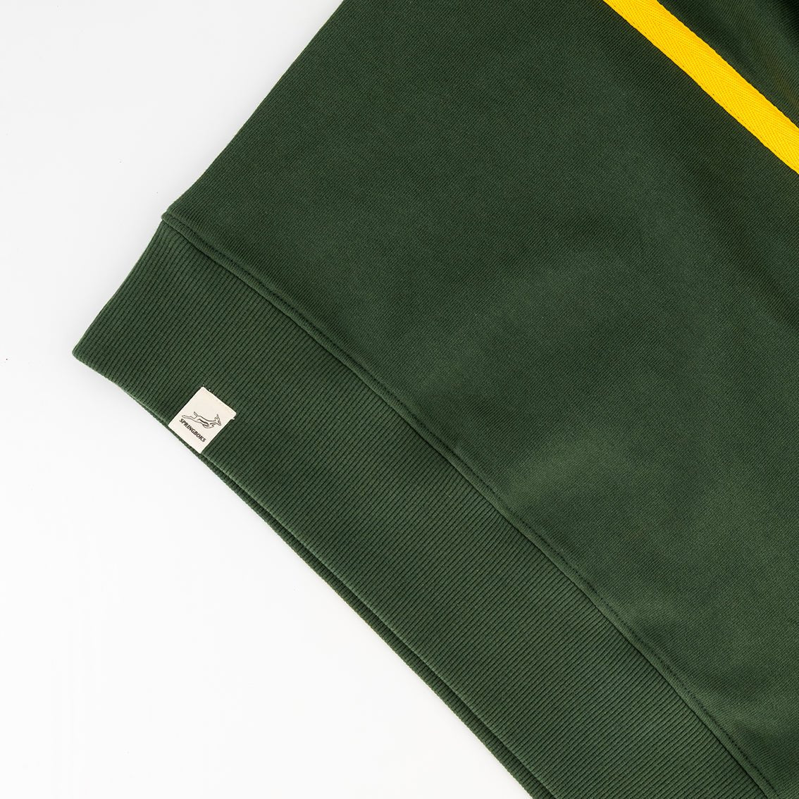 Springboks Twill Hoop Quarter Zip Sweat - OS Green - Old School