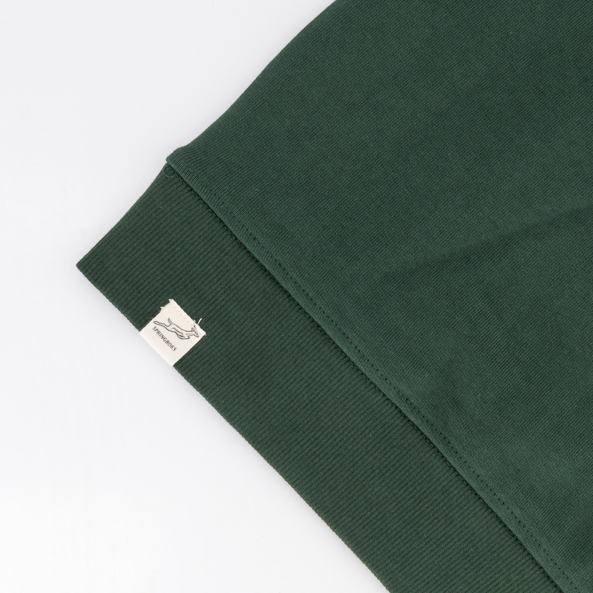 Springboks Twill Hoop Quarter Zip Sweat - OS Green - Old School