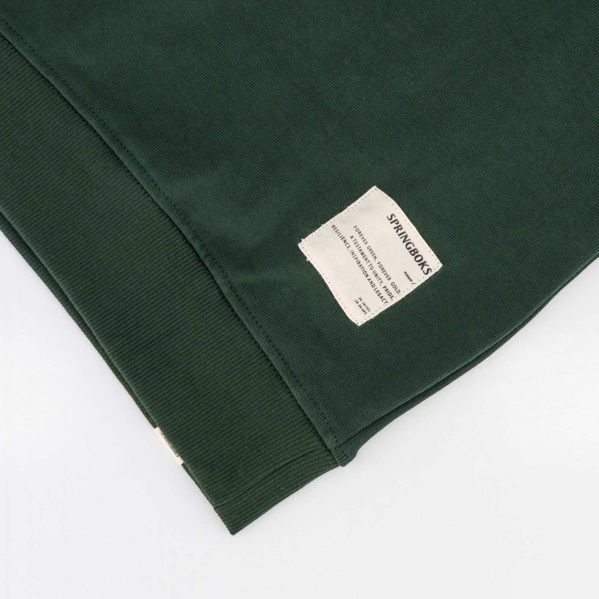 Springboks Twill Hoop Quarter Zip Sweat - OS Green - Old School