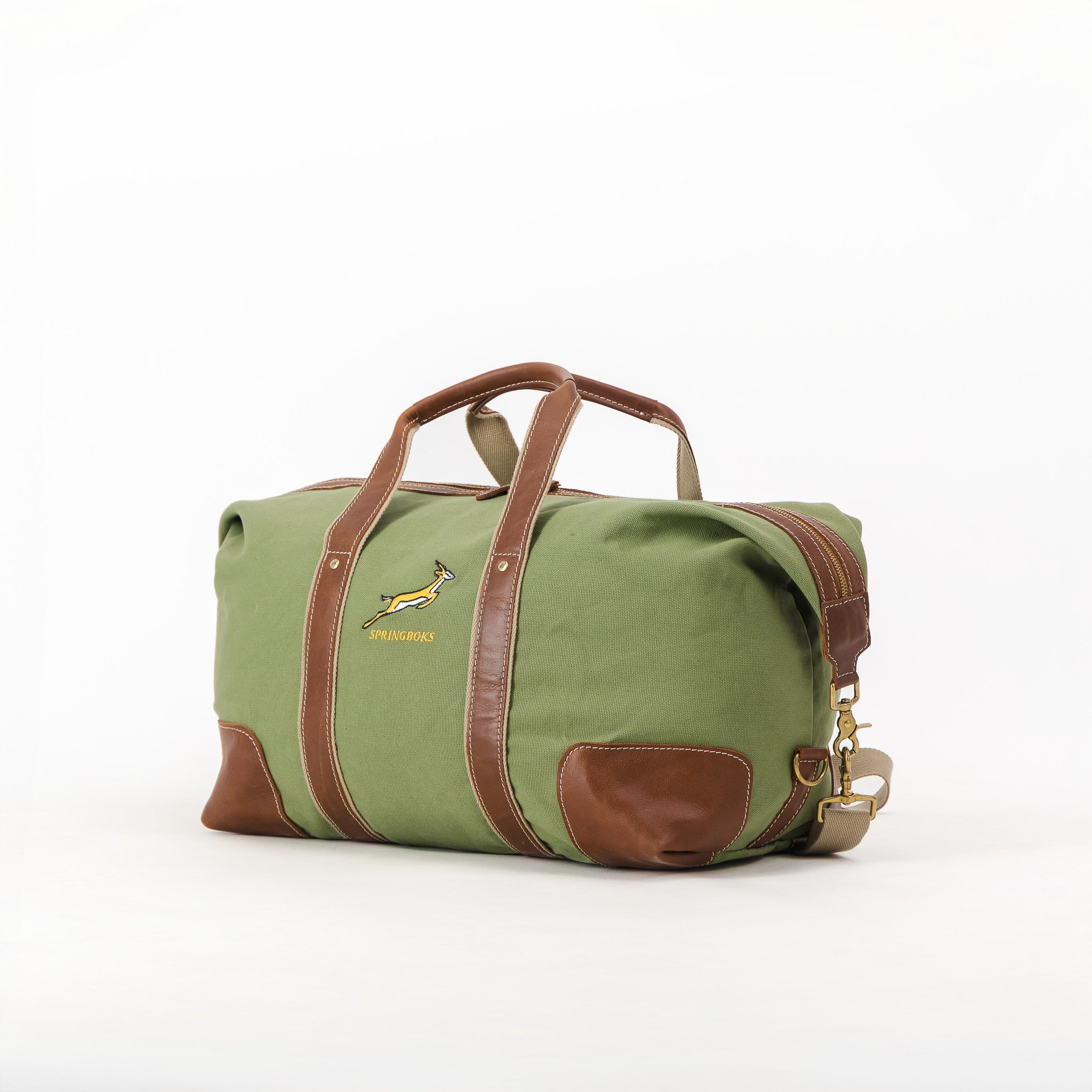 Springboks Waxed Canvas Golf Duffle Bag - OS Green - Old School