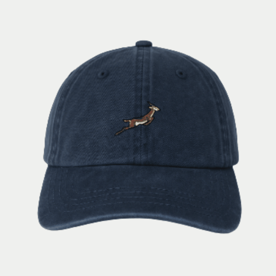 Springboks Winter Pop Badge Dad Cap - Navy - Old School
