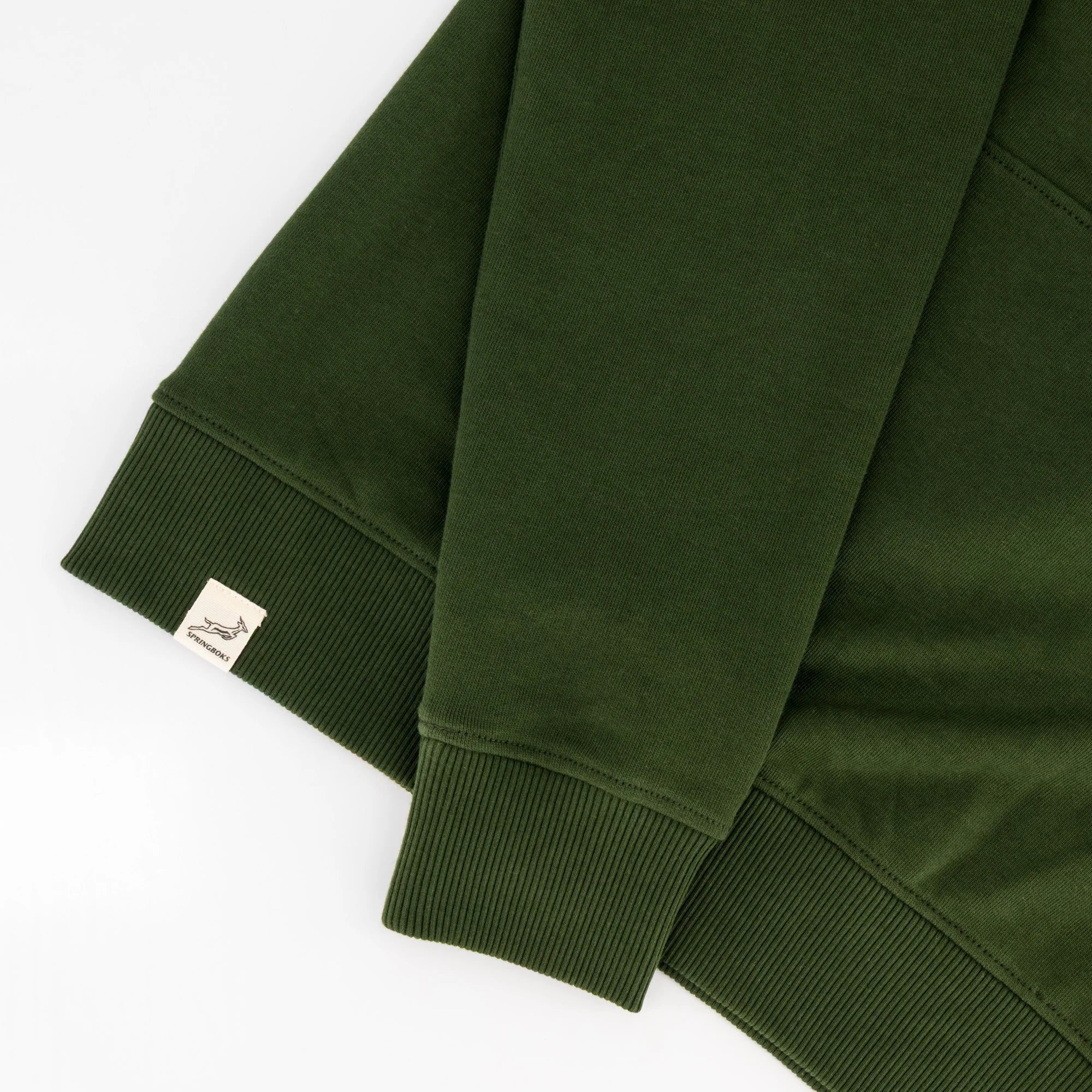 Springboks Word Quarter Zip Sweat - Military Olive - Old School