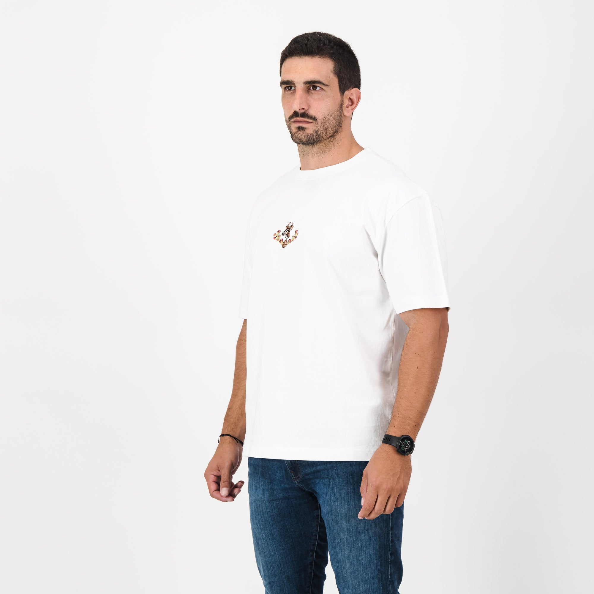 Springboks Wreath Boxy Crew Tee - white - Old School